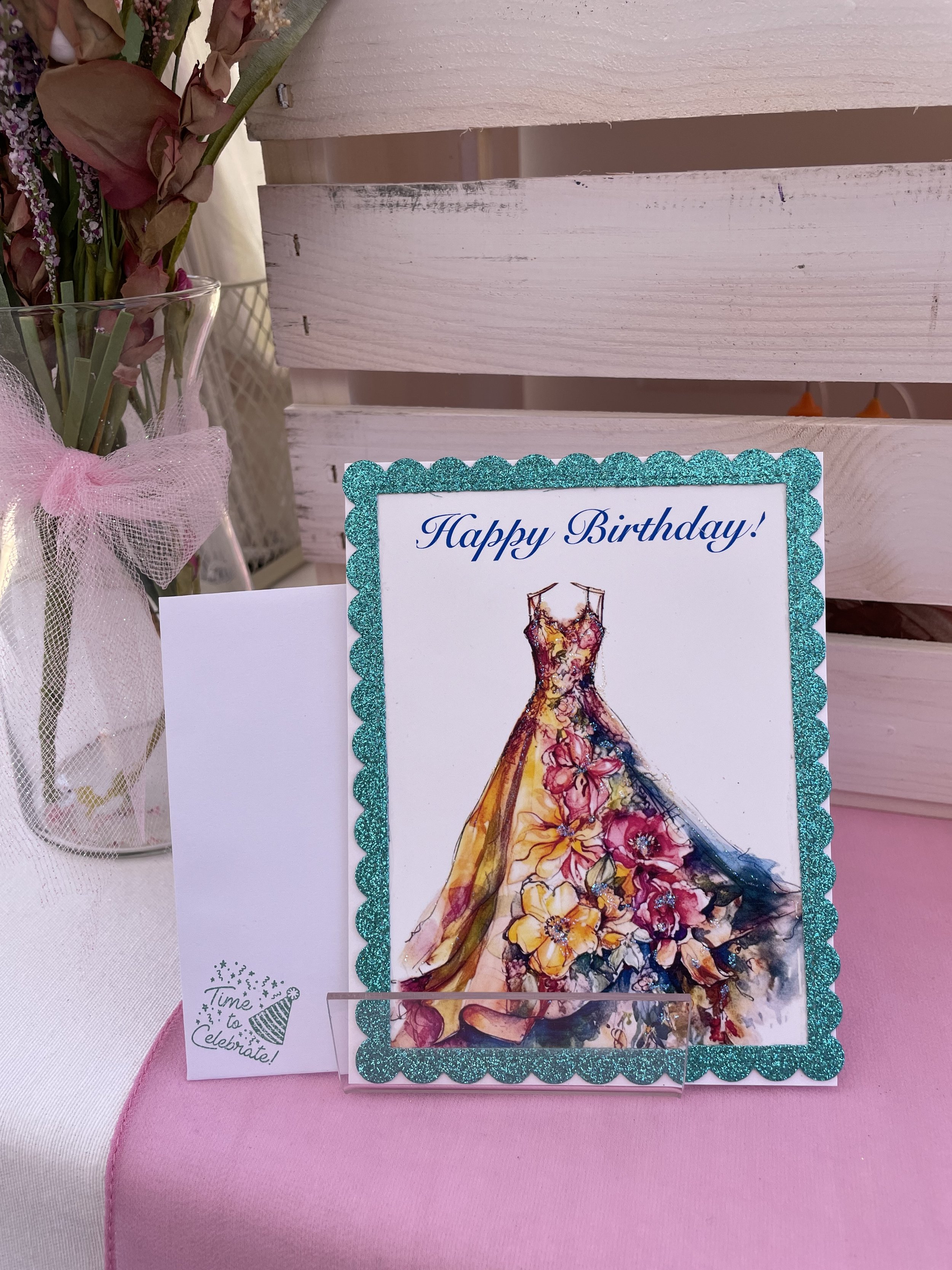 "Enchanted Birthday Gown" Greeting Card