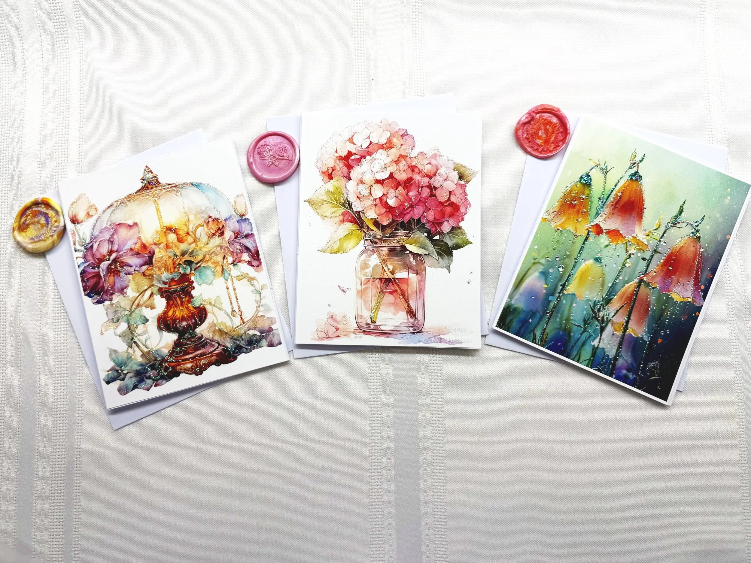 Garden Whispers Greeting Cards (Set of 3)
