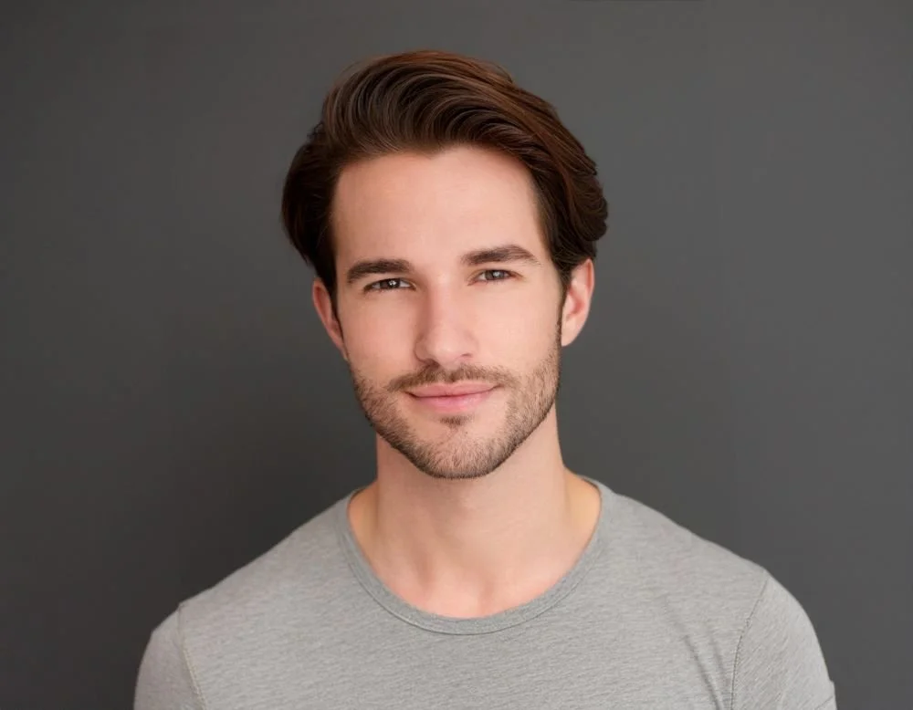 Male model with attractive hair