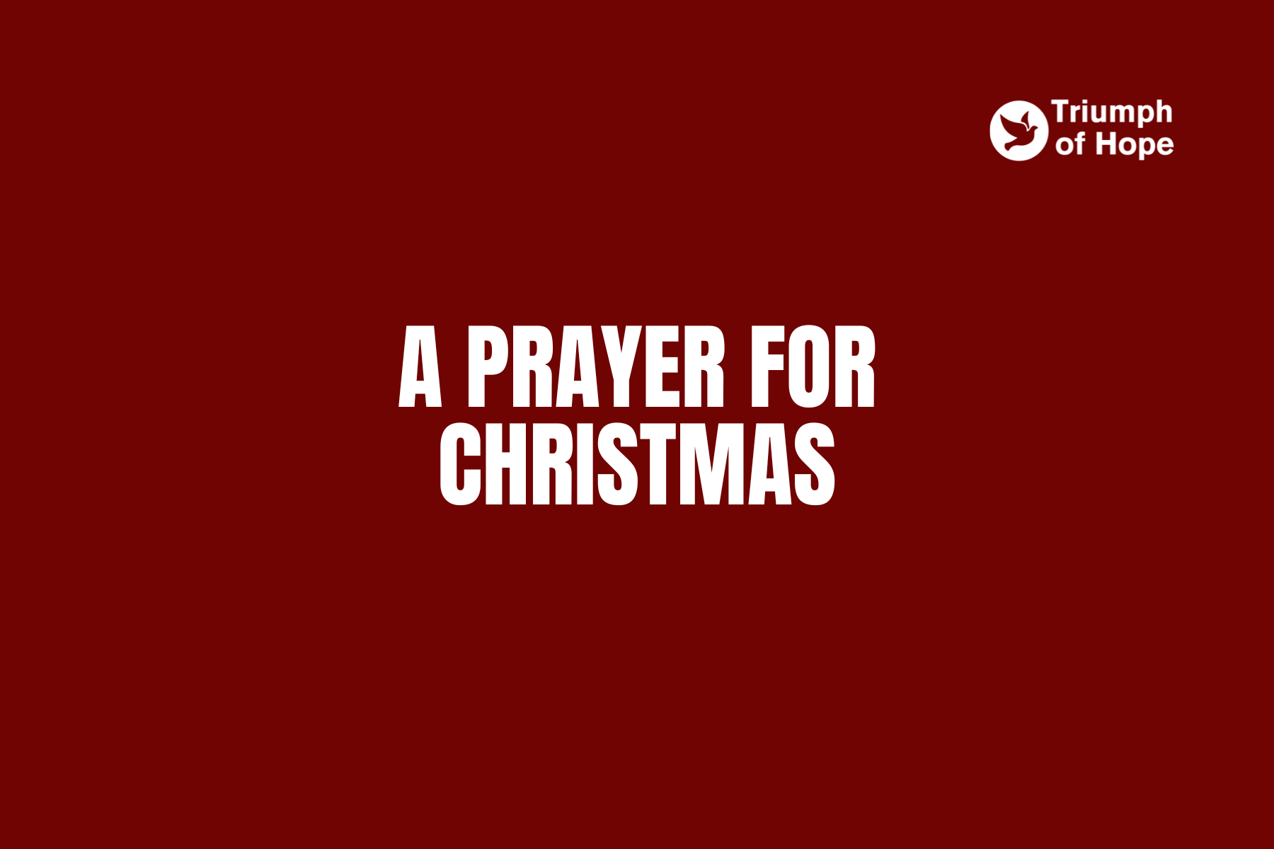 A Prayer for Christmas