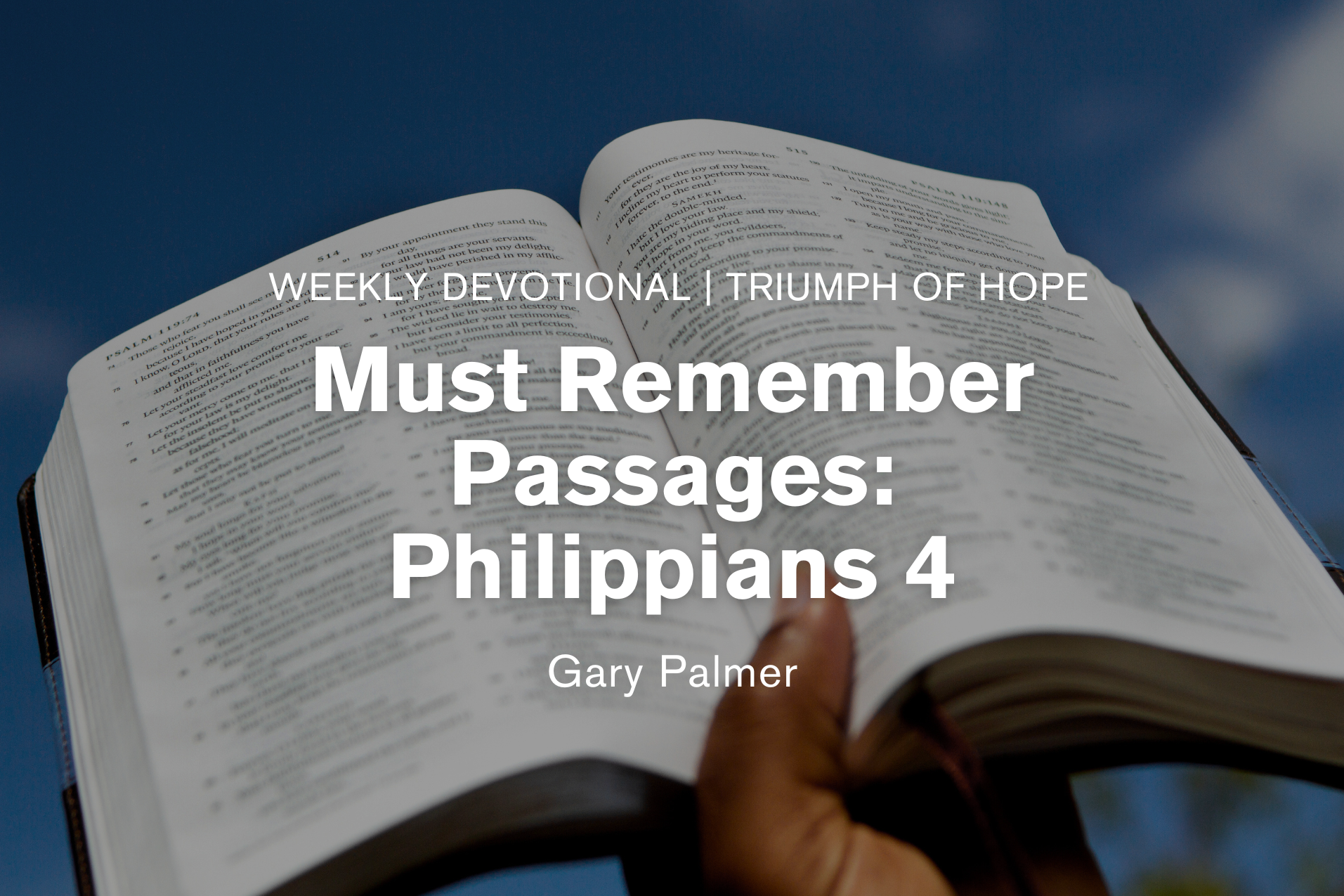 Must Remember Passages: Philippians 4
