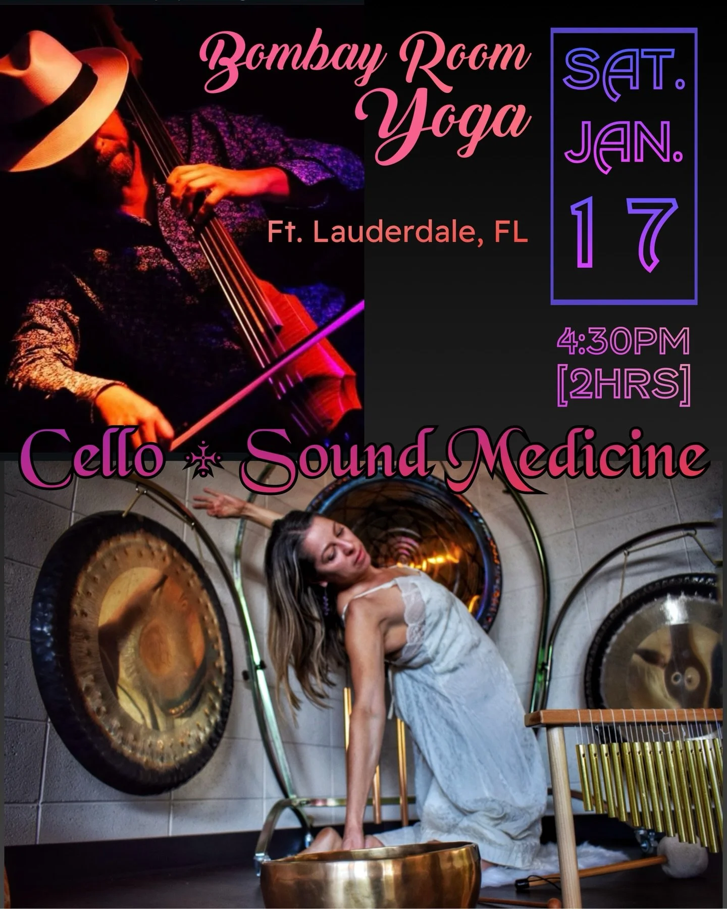 ✨ Cello + Sound Medicine ~ A Sacred Sound Journey ✨

Step into the stillness of winter and allow yourself to be carried by sound. ❄️🕊️

This deeply immersive experience blends the grounding power of gongs with the soulful, heart-opening melodies of 