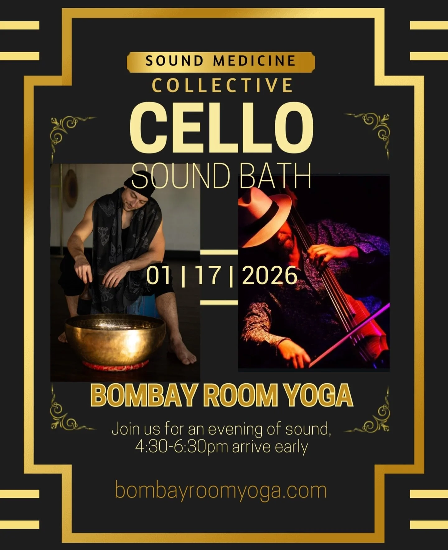 ✨ THIS SATURDAY: A Special Winter Sound Journey Like No Other ✨

Cello + Sound Medicine is a powerful, heart-opening experience blending live electric cello with gong-rich sound healing to soothe the nervous system and restore inner harmony.

Led by 