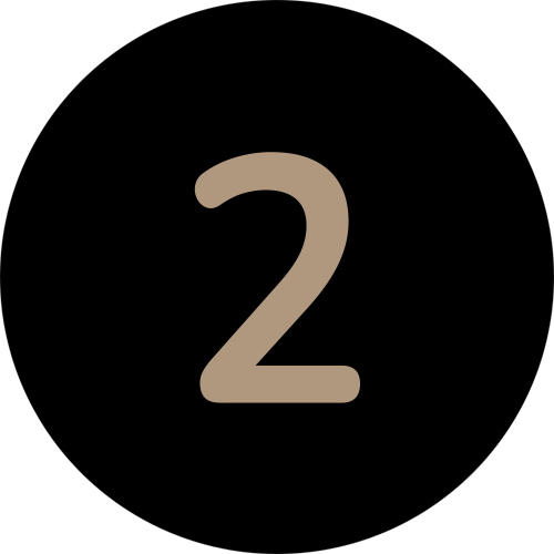 Number two on a black background.