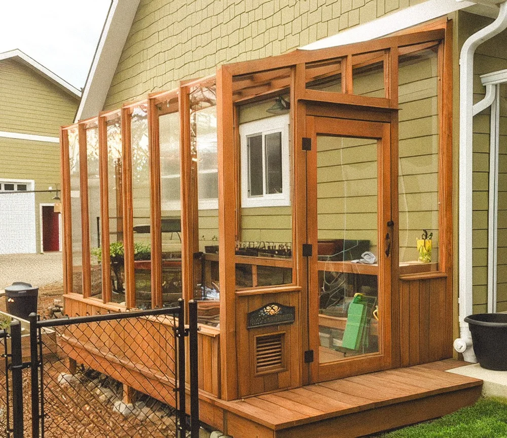 8' Wide Cedar Lean To Greenhouse Kits — Cedar-Built Greenhouses