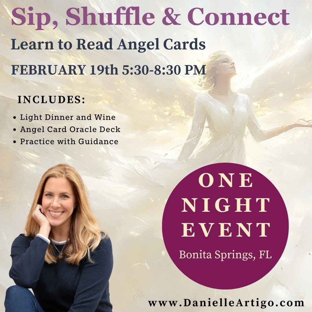 Want to tap into angelic guidance but don&rsquo;t know where to start?

Sip, Shuffle &amp; Connect is your perfect introduction! 🪽

In this 3-hour hands-on workshop, you&rsquo;ll:

✨ Learn the basics of angel card reading
✨ Receive a guided meditati