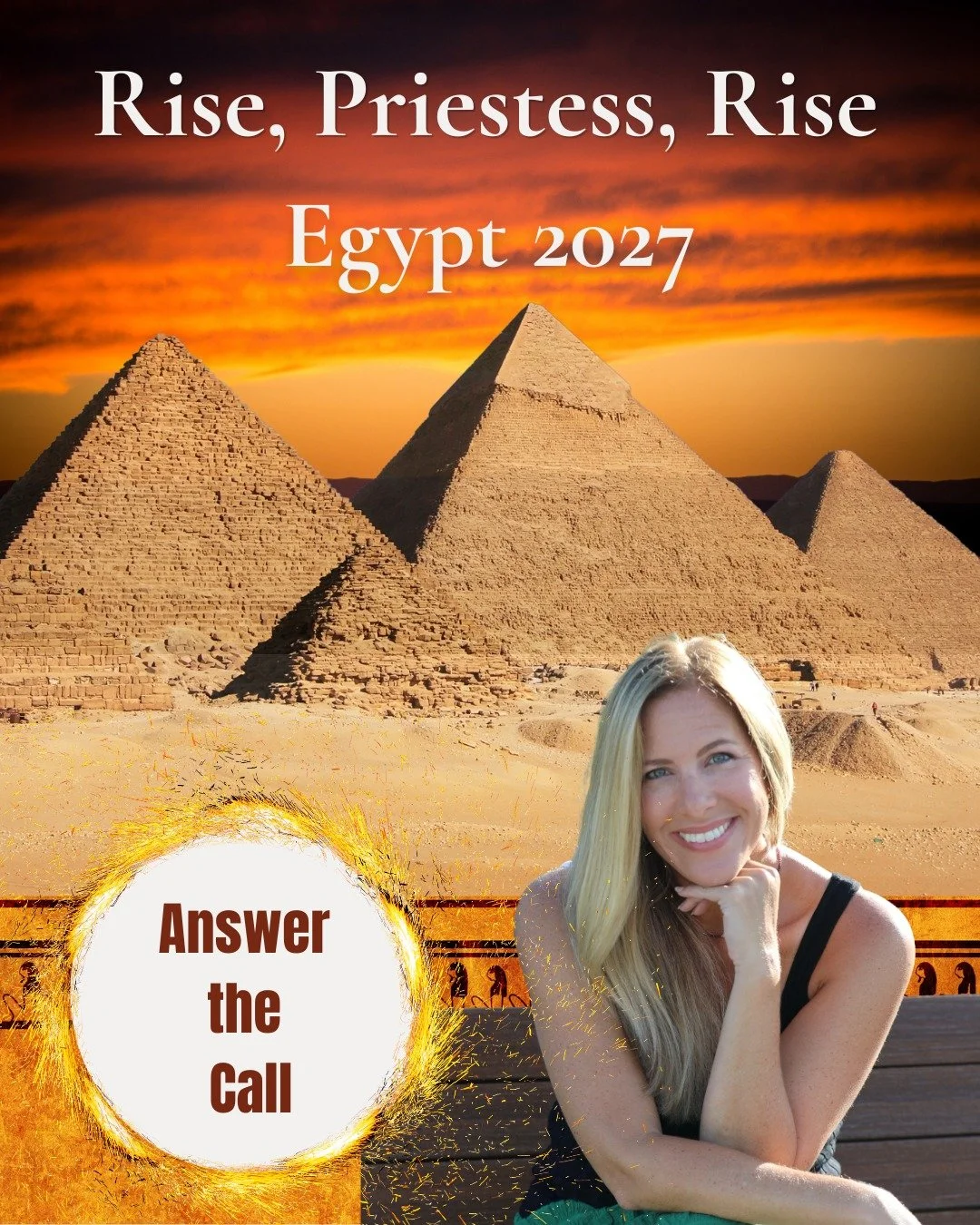 She is calling you back!

Egypt 2027 is officially open, and I am beyond excited to share what is coming. 

Rise, Priestess, Rise returns with some powerful upgrades, including private access to Luxor Temple, and a visit to the Grand Egyptian Museum,