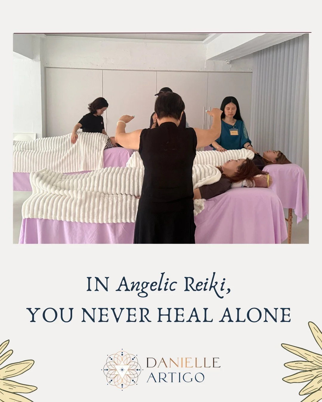 I just finished teaching 2 out of 3 Angelic Reiki weekend workshops in Taipei, and I am so incredibly humbled by the talent in both classes.

In Angelic Reiki, you never heal alone. You call in a dream team. Ascended Masters. Galactic Healers. Angels