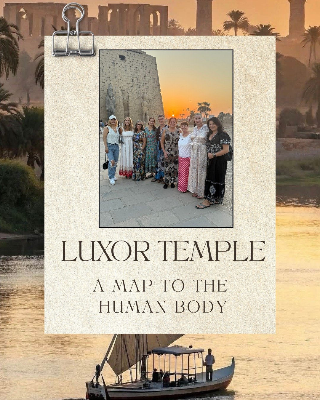 Most people walk through Luxor Temple, get their photo with Ramesses the Second, and call it a day. 

There's a second temple hiding inside the first one, and it's made of your own body.

I stood in one of Luxor Temple's innermost chambers, and my ey