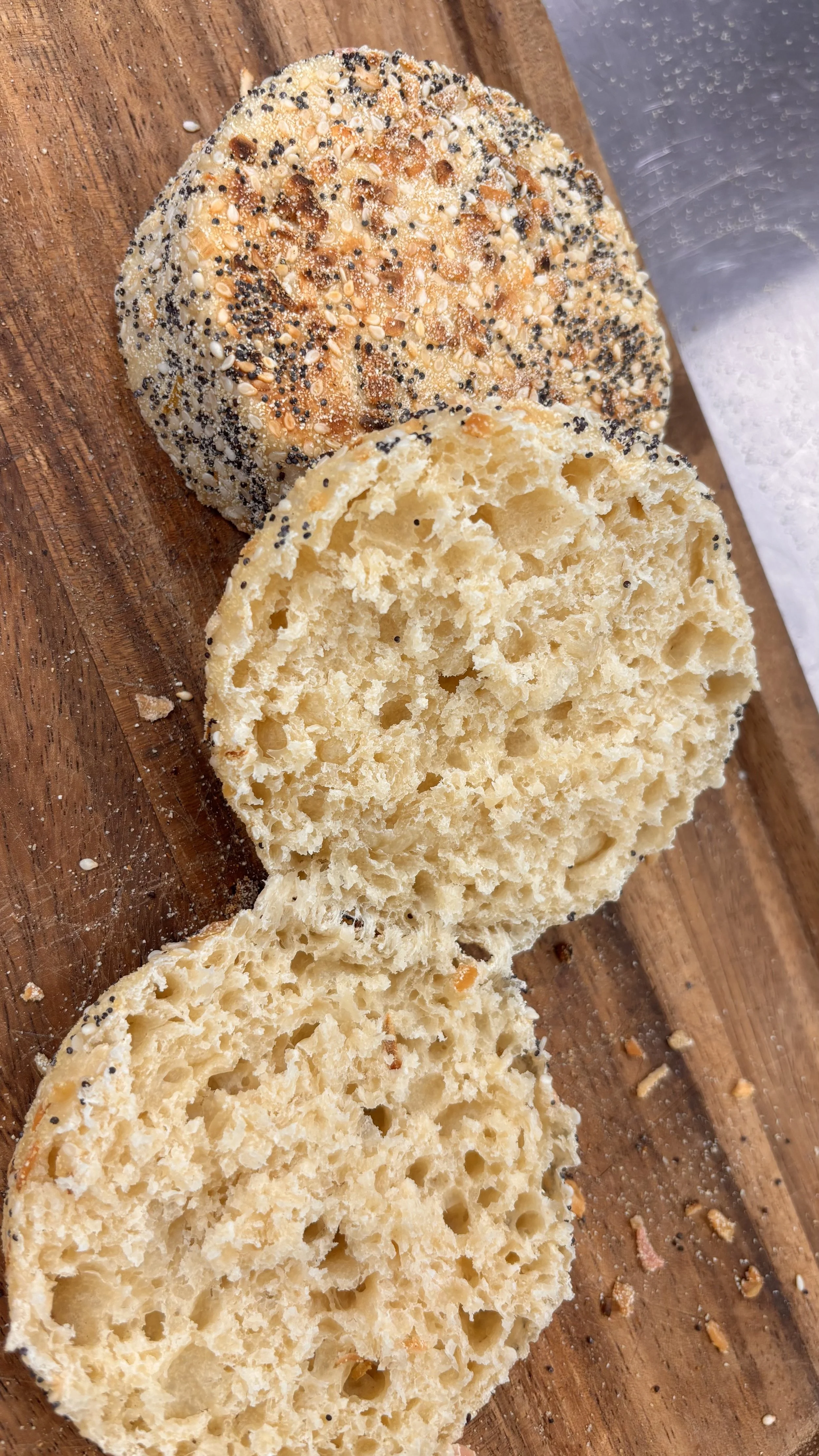 Everything Sourdough English Muffins