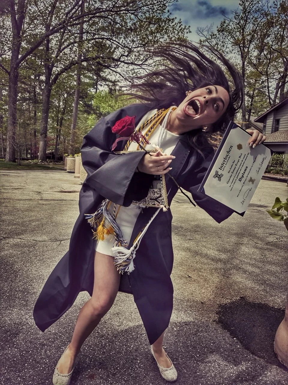 HUGE congrats to my daughter ❤️@clementine.huck who graduated from @interlochenarts and brought home two of the most prestigious awards given by the school- both the &ldquo;young artist&rdquo; and &ldquo;young scholar&rdquo; prizes.  She sure can dra