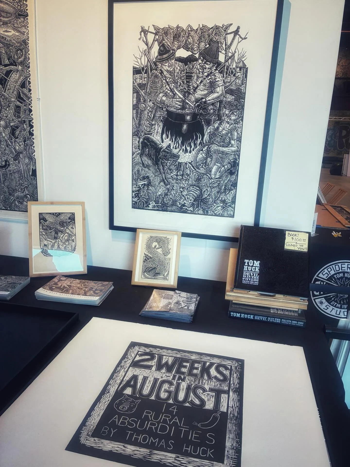 Were taking you back to the year 1999 at this year&rsquo;s Brooklyn Fine Art Print Fair at @powerhouse_arts .  Come see us April 9-12 in Booth H1 and see where it all began for Tom H&uuml;ck and Evil Prints.  Pictured: &ldquo;The Hog Scalders&rdquo;,