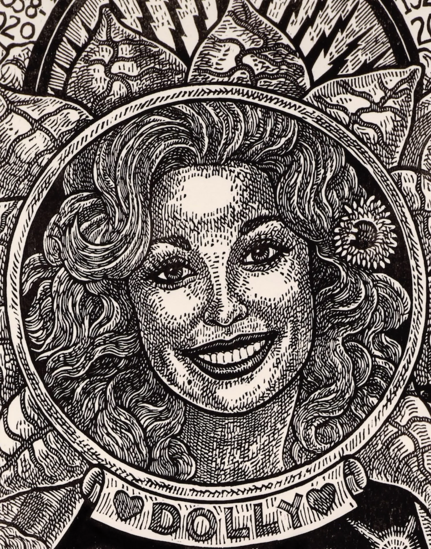 Fly high Dolly.  Saw you live when I was in high school.  So unbelievably great.  The world is a lot less cool today.  RIP.  #tomhuck #evilprints #dollyparton #printmaking