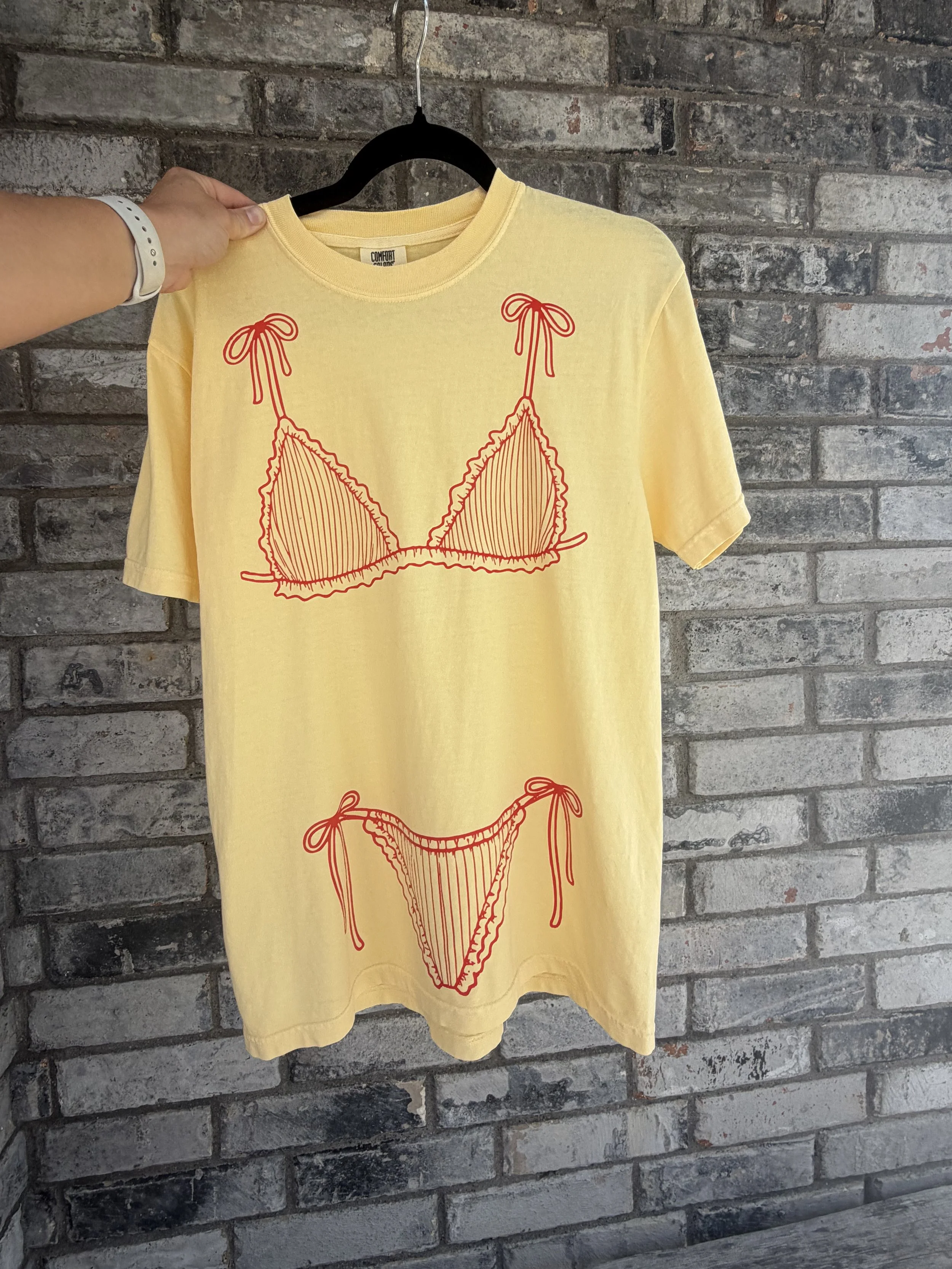 Butter Yellow Bathing Suit Tee