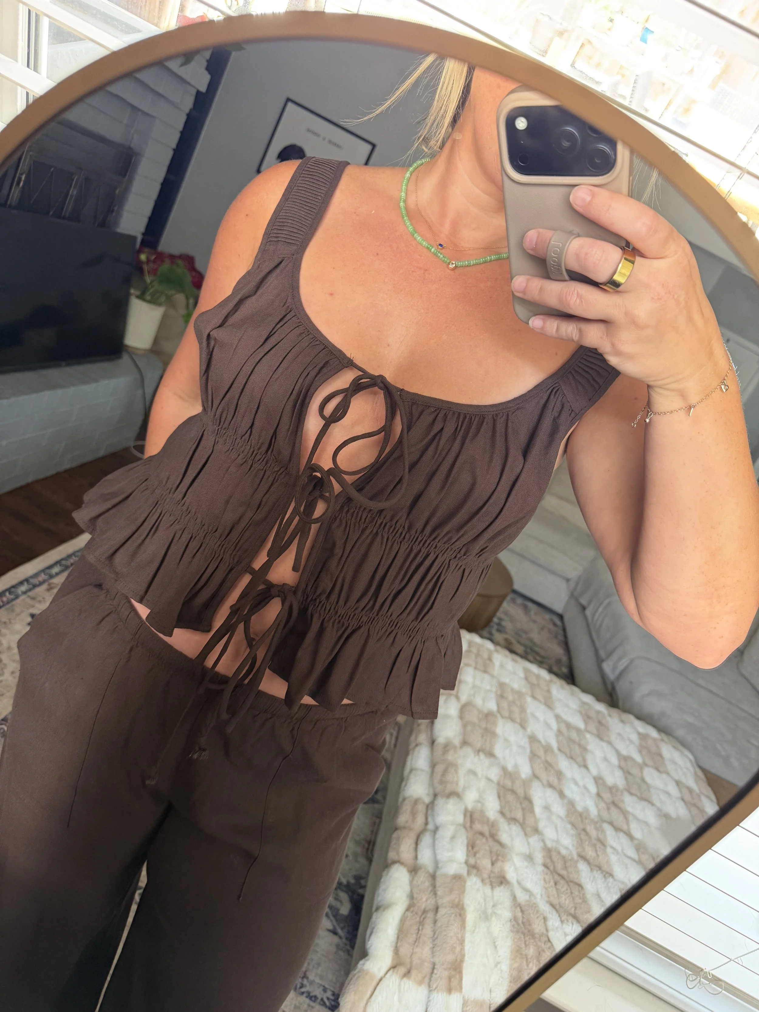 Solstice Tie Front Cami Top
