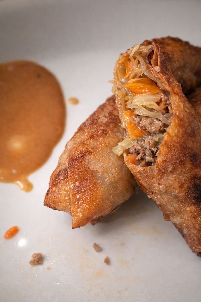 Classic Pork Egg Rolls with Chinese Honey Mustard