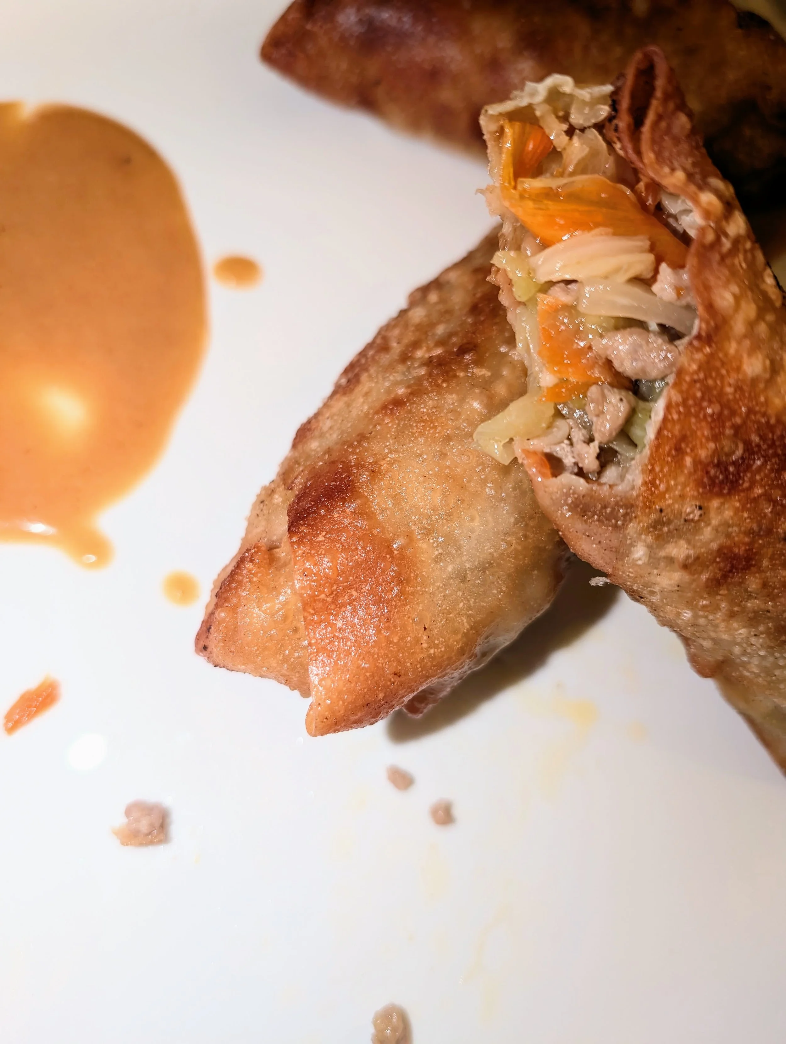 Classic Pork Egg Rolls with Chinese Honey Mustard