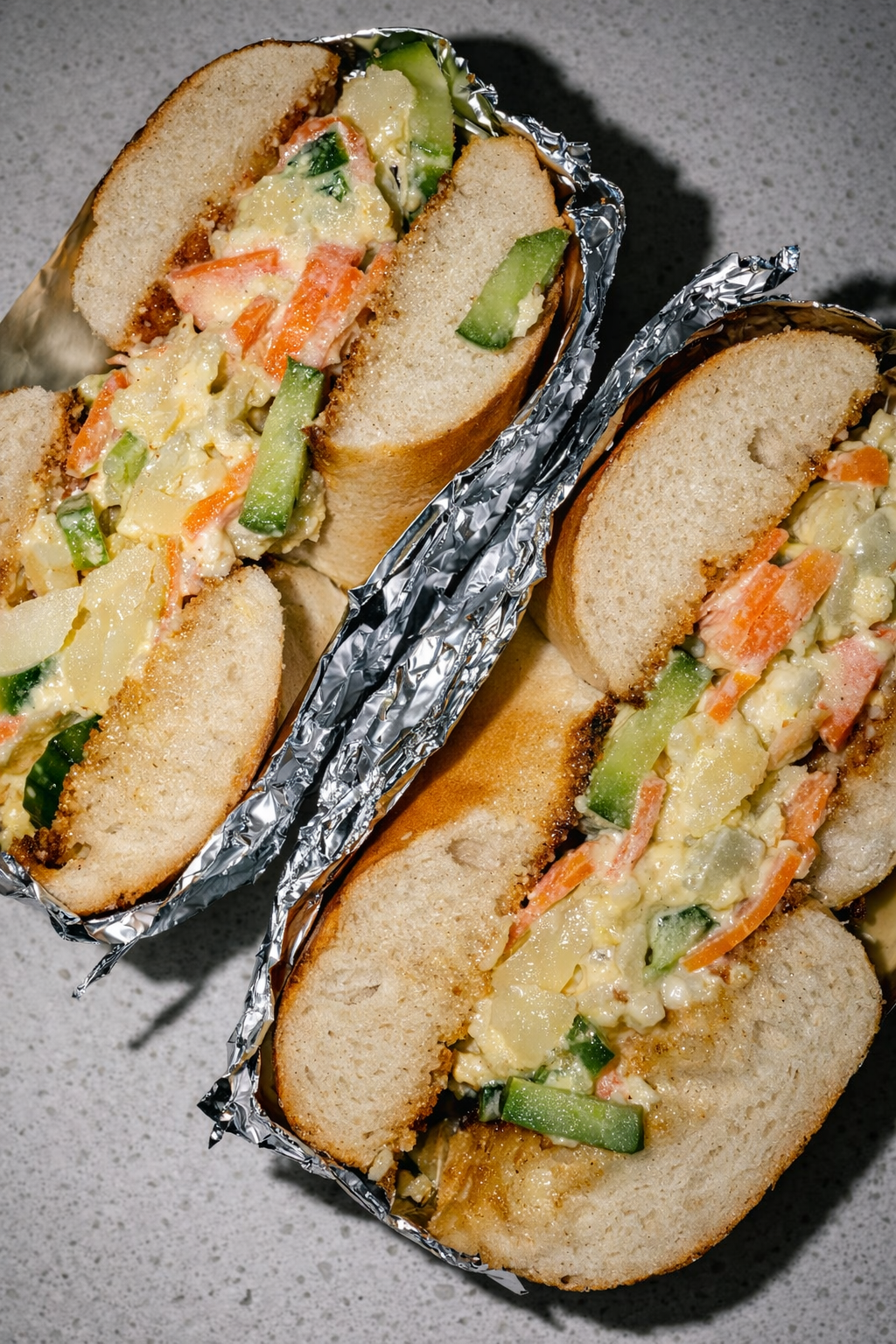 Japanese potato salad bagel
