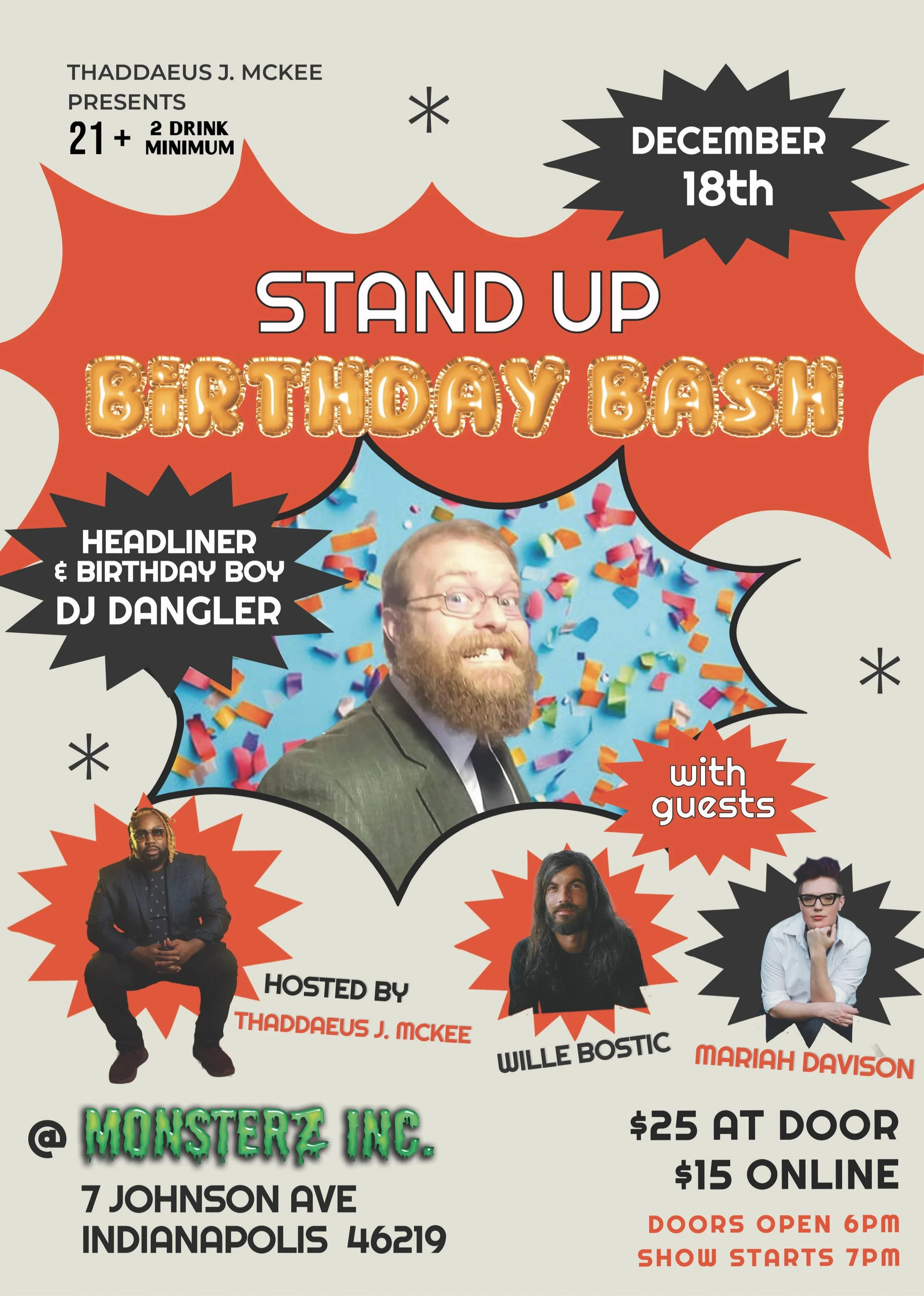 stand Up Birthday Bash With Dj Dangler