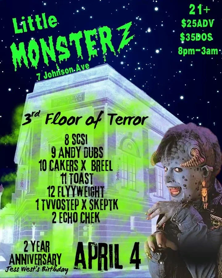 🖤👹 LITTLE MONSTERZ 2 YEAR ANNIVERSARY 👹🖤
🎂 &amp; Jess West&rsquo;s Birthday Celebration 🎂
We&rsquo;re celebrating TWO YEARS of events, music, and the Little Monsterz community that helped turn our haunted playground into your favorite spooky ve