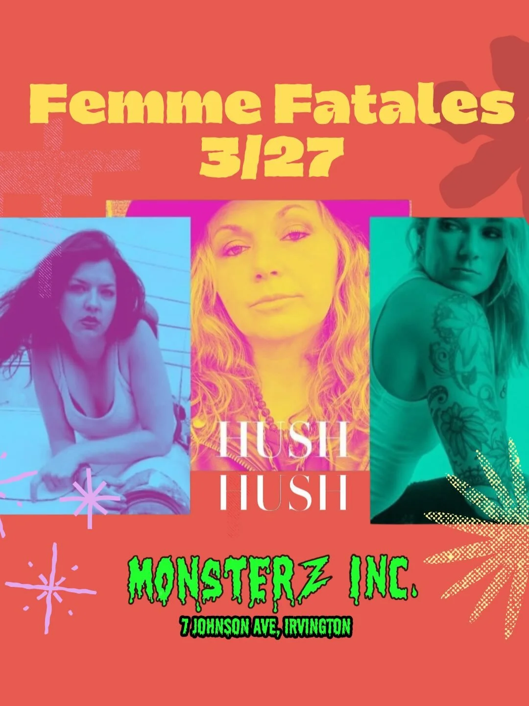 Meet the bands for tomorrow&rsquo;s show, and grab a ticket while you&rsquo;re at it :)!

🖤⚰️ MOMENTI MORI ⚰️🖤
Pull up to Monsterz Inc and make the most of it while we&rsquo;re still here at this months FEMME FATALES, featuring LIVE BANDS 🖤
Get re