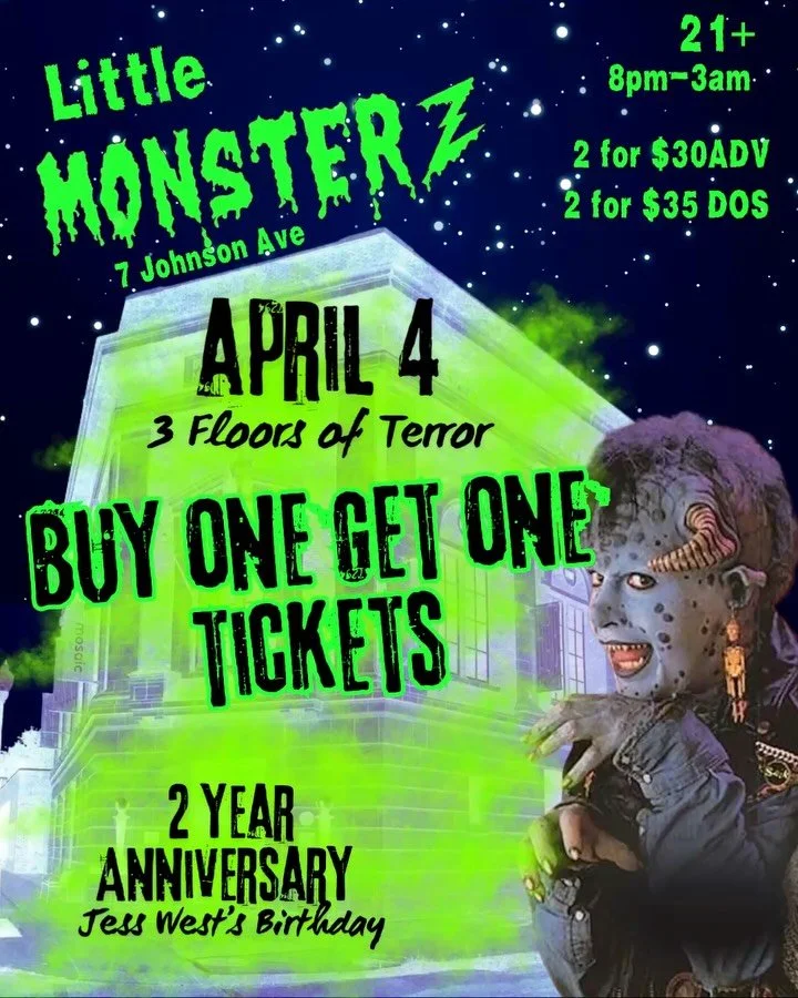BUY ONE GET ONE FREE TICKETS!! @jesswestcostumes has decided to give a birthday present to her Little Monsterz! Go snag BOGO tickets when you use PROMO CODE: birthday. 

🖤👹 LITTLE MONSTERZ 2 YEAR ANNIVERSARY 👹🖤
🎂 &amp; Jess West&rsquo;s Birthday