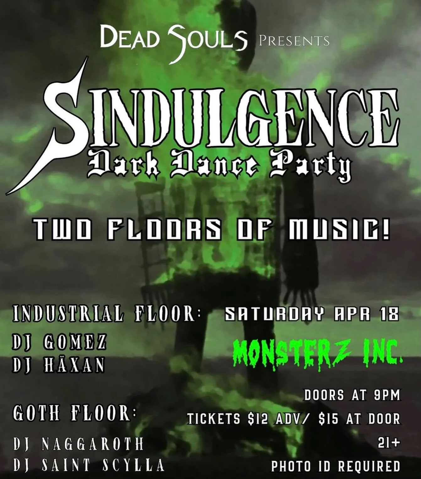 Sindulgence: Dark Bloom
Spring arrives in shadows as Indianapolis opens its doors for a two-floor music movement!
Celebrate the changing season and the rebirth of the year at Sindulgence!
From 9pm to 3am, choose your indulgence.
On the Industrial Flo
