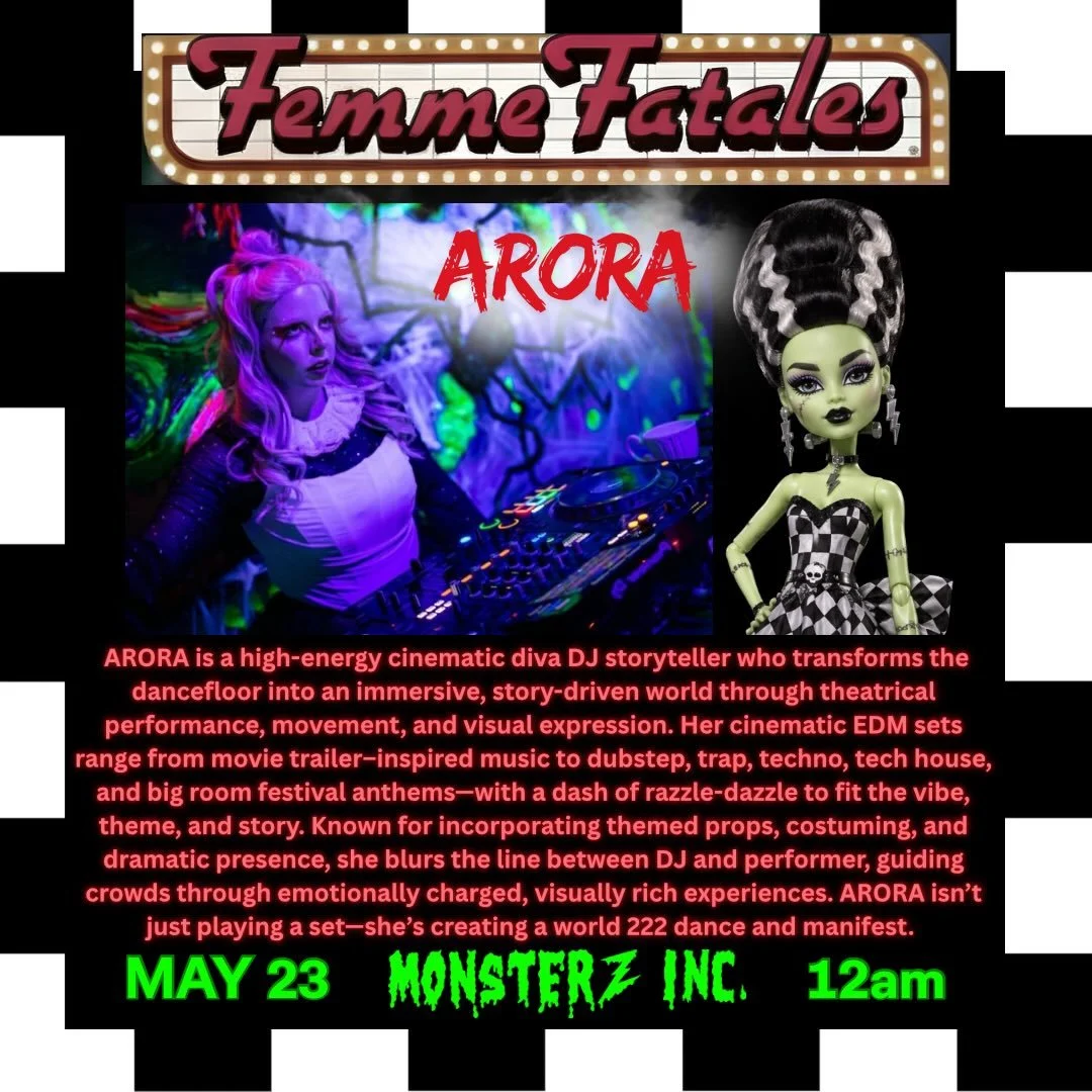 Femme Fatales presents: Monsterz High Prom Edition (21+)

Get ready for a fright night of EDM, prom fantasy...be too glam to give a damn 🕸

Indy 500 weekend&hellip; but this isn&rsquo;t a pit stop.
This is the main event 💚

🕸 4 Femme EDM DJs takin
