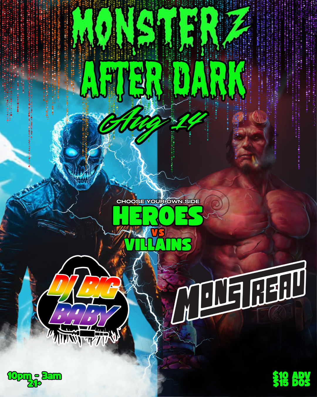Monsterz After Dark: Heroes vs Villains