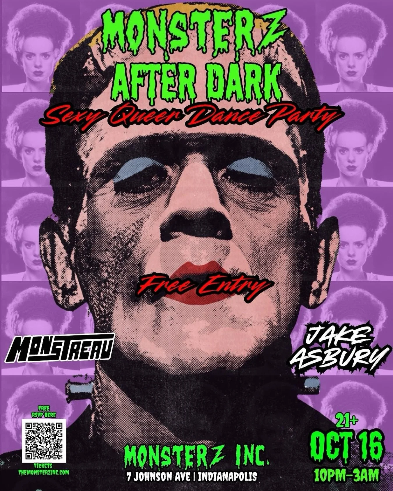 ‼️FREE ENTRY WITH RSVP‼️
🧟&zwj;♀️⚡️ Monsterz After Dark: Sexy Queer Dance Party (21+)
It&rsquo;s alive! Will you piece together the perfect night or unleash total madness? The ultimate revival is here.
🖤 The Ultimate Revival: An electrifying clash 