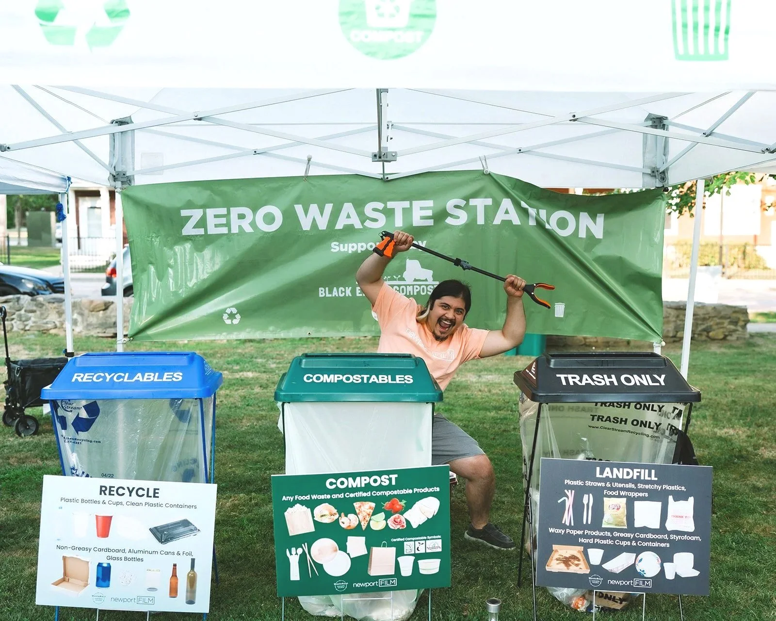 zero waste station at event 