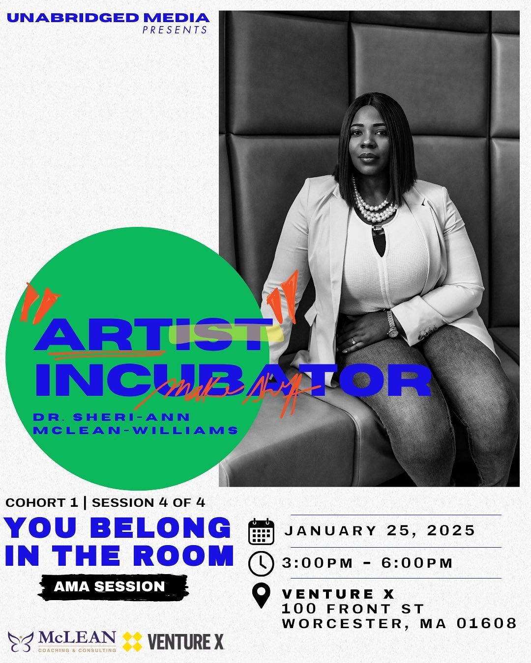 Join us for &ldquo;You Belong in the Room: A Conversation with Dr. Sheri-ann McLean-Williams&rdquo; 🥳🎤

Happy happy New Year friends! Hope we&rsquo;re all ready to kick off 2025 with purpose and intentionality! 💙

We can&rsquo;t wait to welcome yo