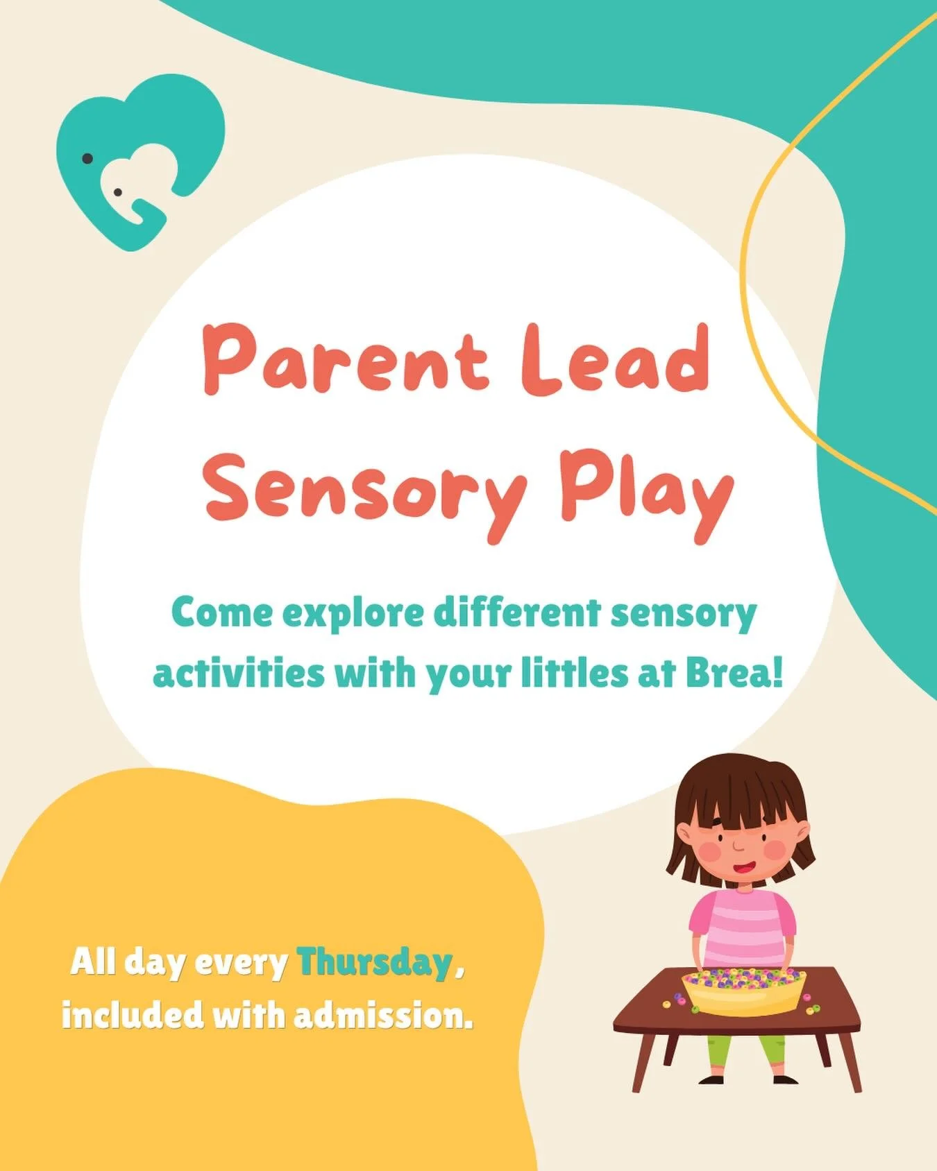 Come join us for Parent Lead Sensory Play every Thursday! Hope to see you here.☀️