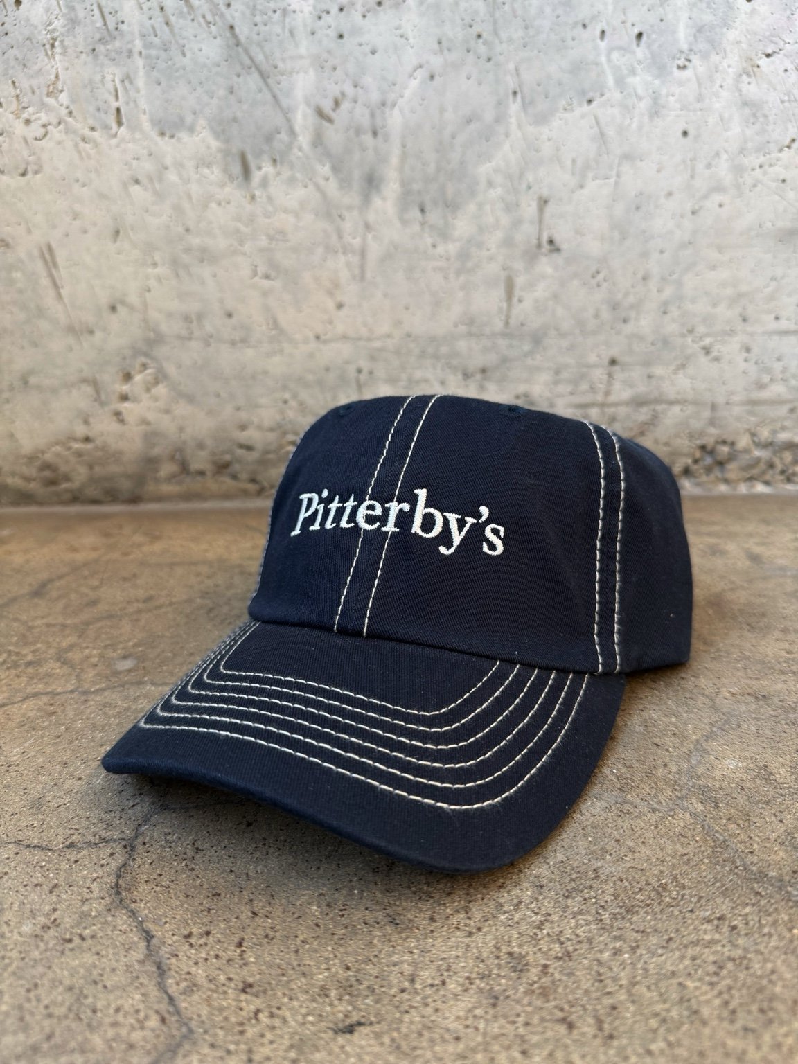Navy/Stone Contrast stitch Pitterby's Dad Hat