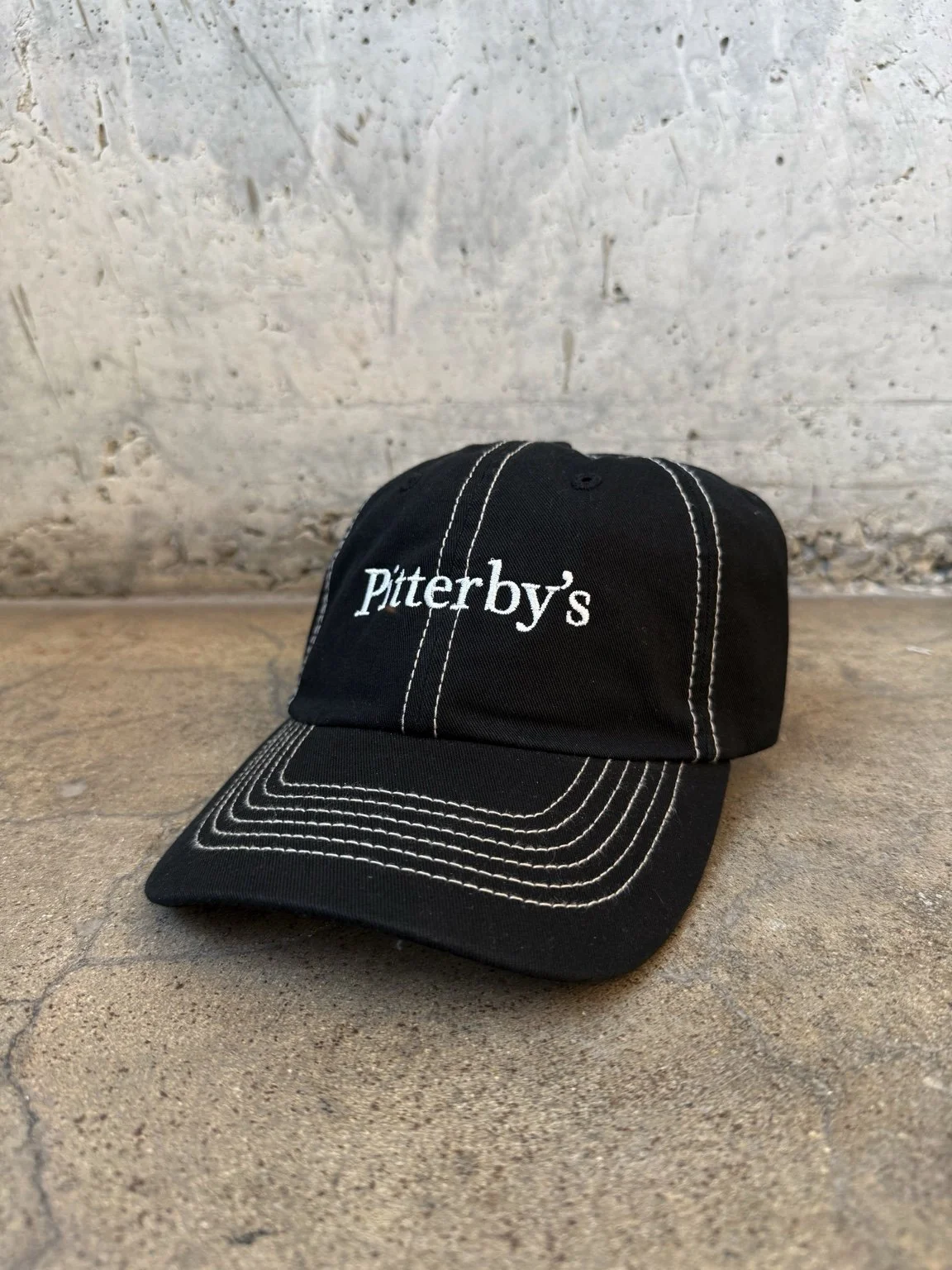 Black/Stone Contrast stitch Pitterby's Dad Hat