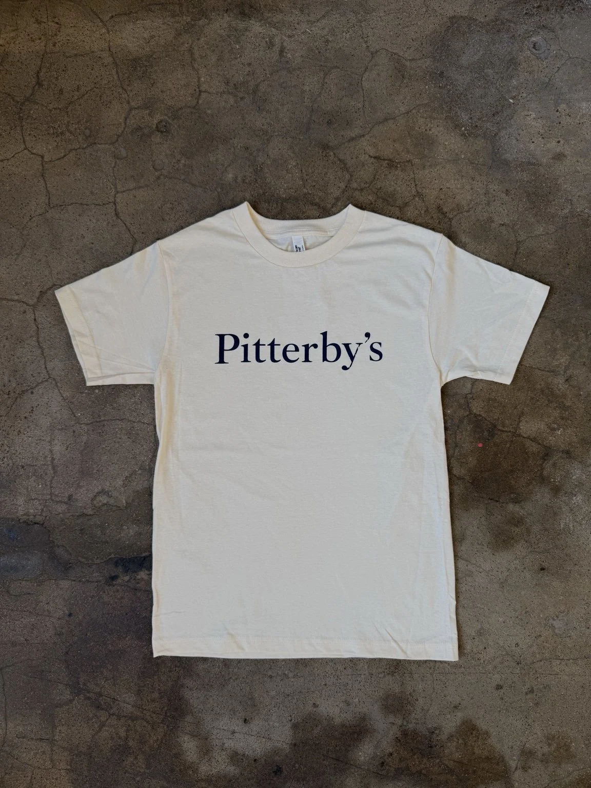Pitterby's Cream/Navy T-Shirt