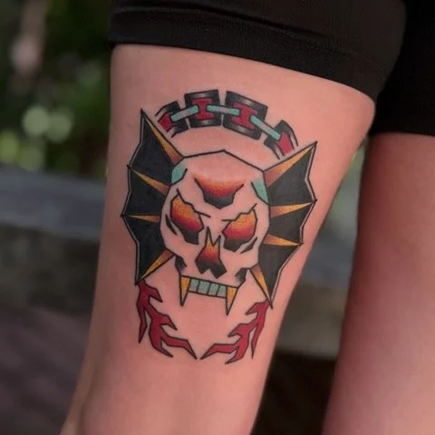 Traditional Skull by Tyler Patchell