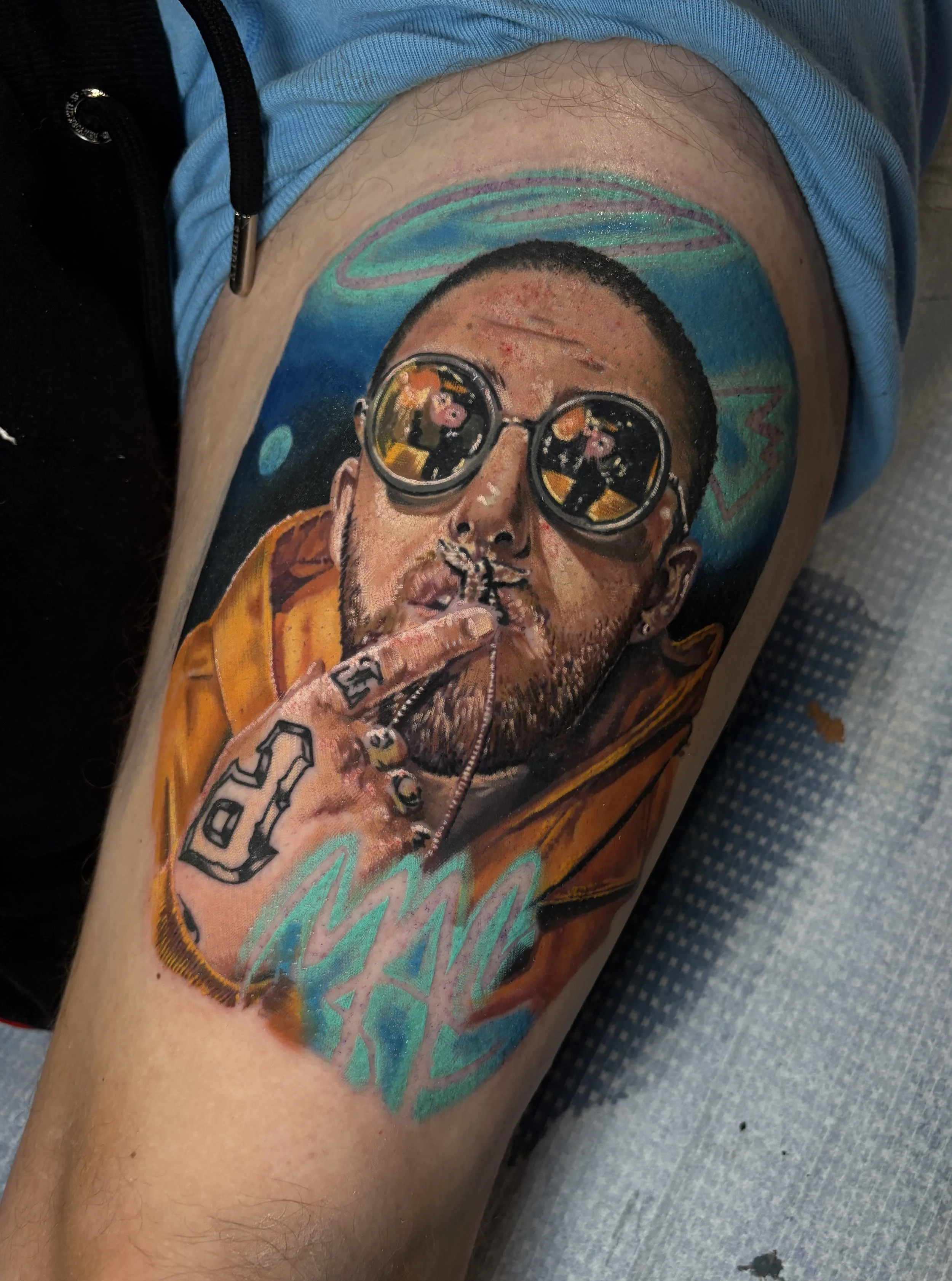 Color realism Mac Miller portrait by Jeff Beck