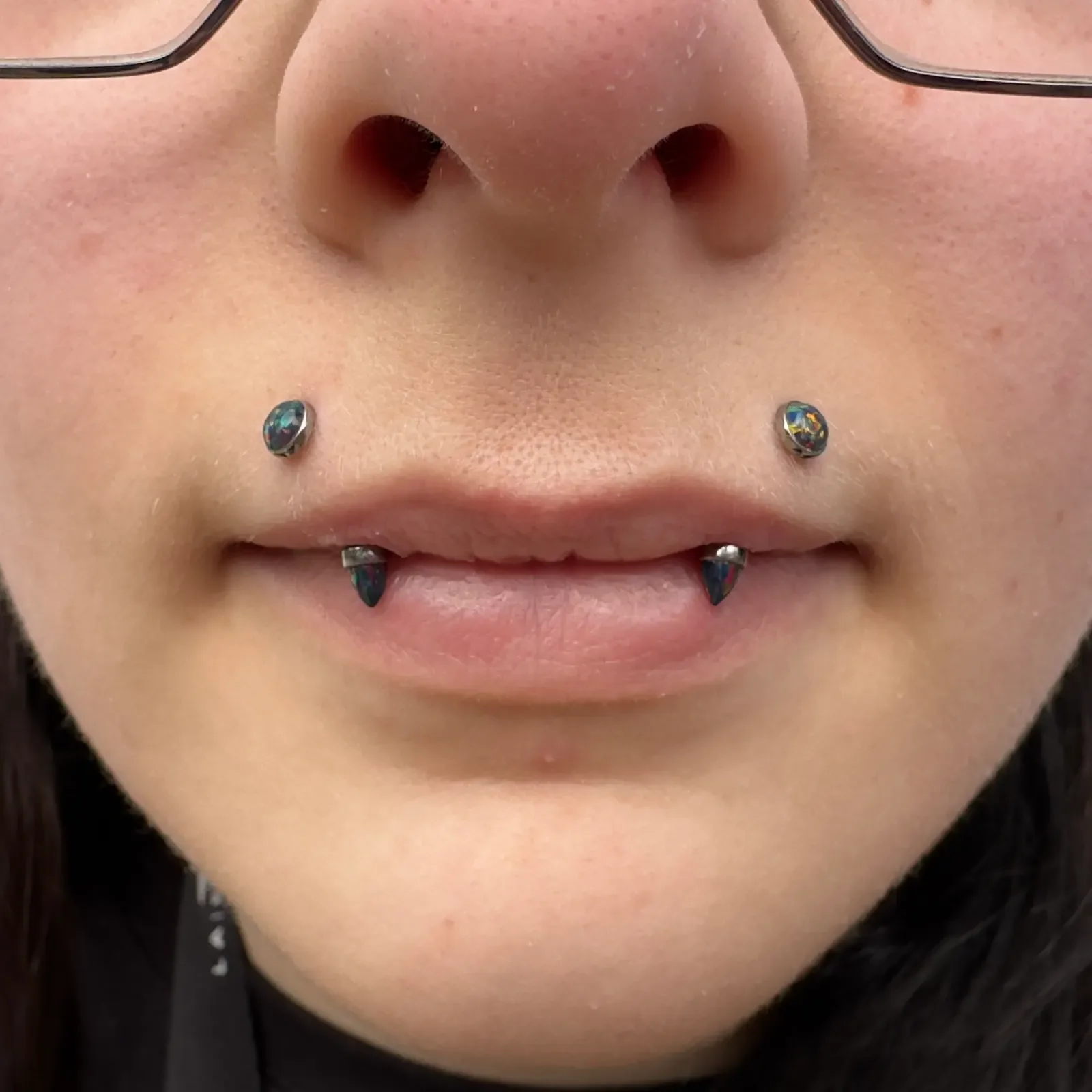 double lip piercing by Shannon Sanderson