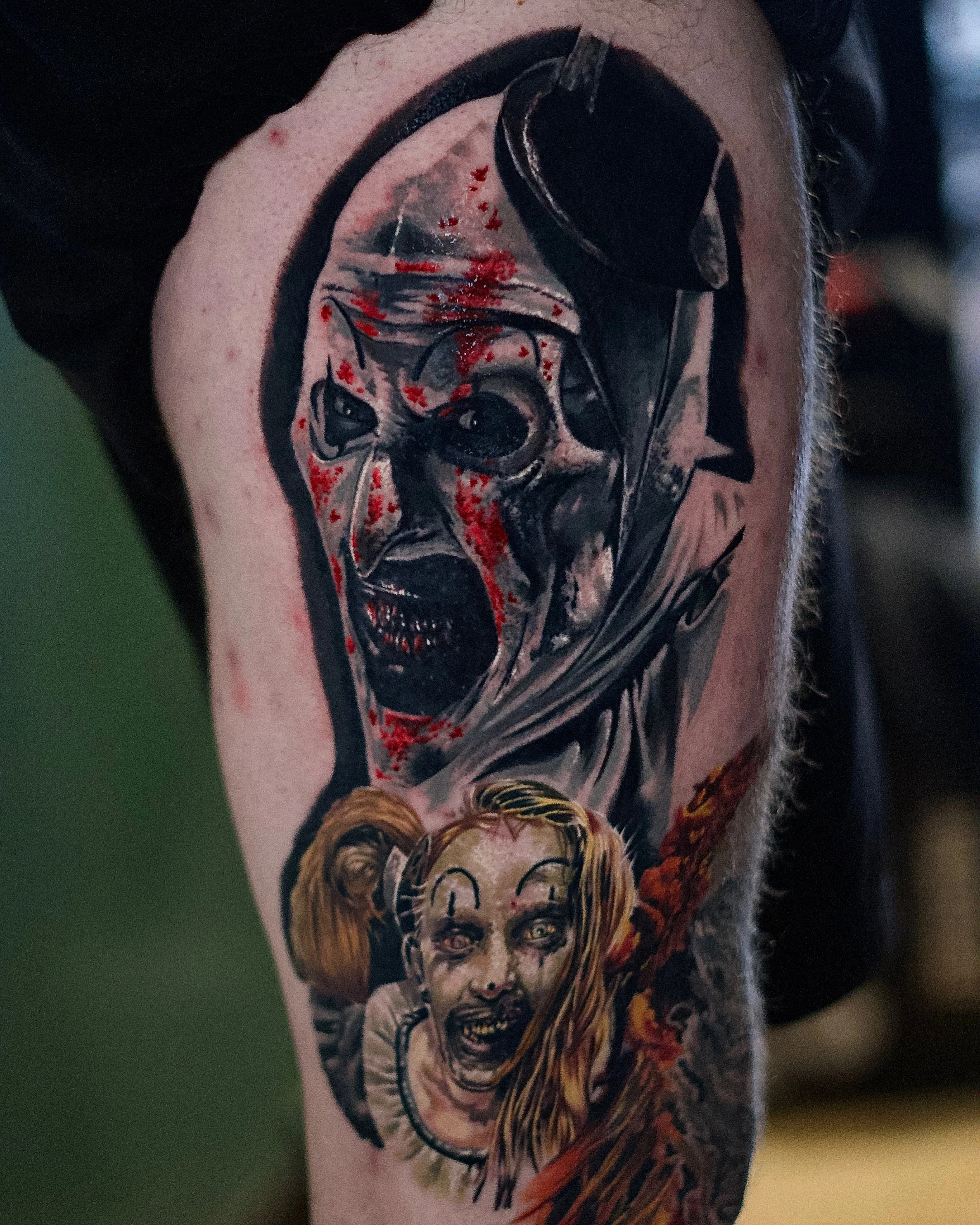 Terrifier Art the Clown Color Portrait by Jeff Beck