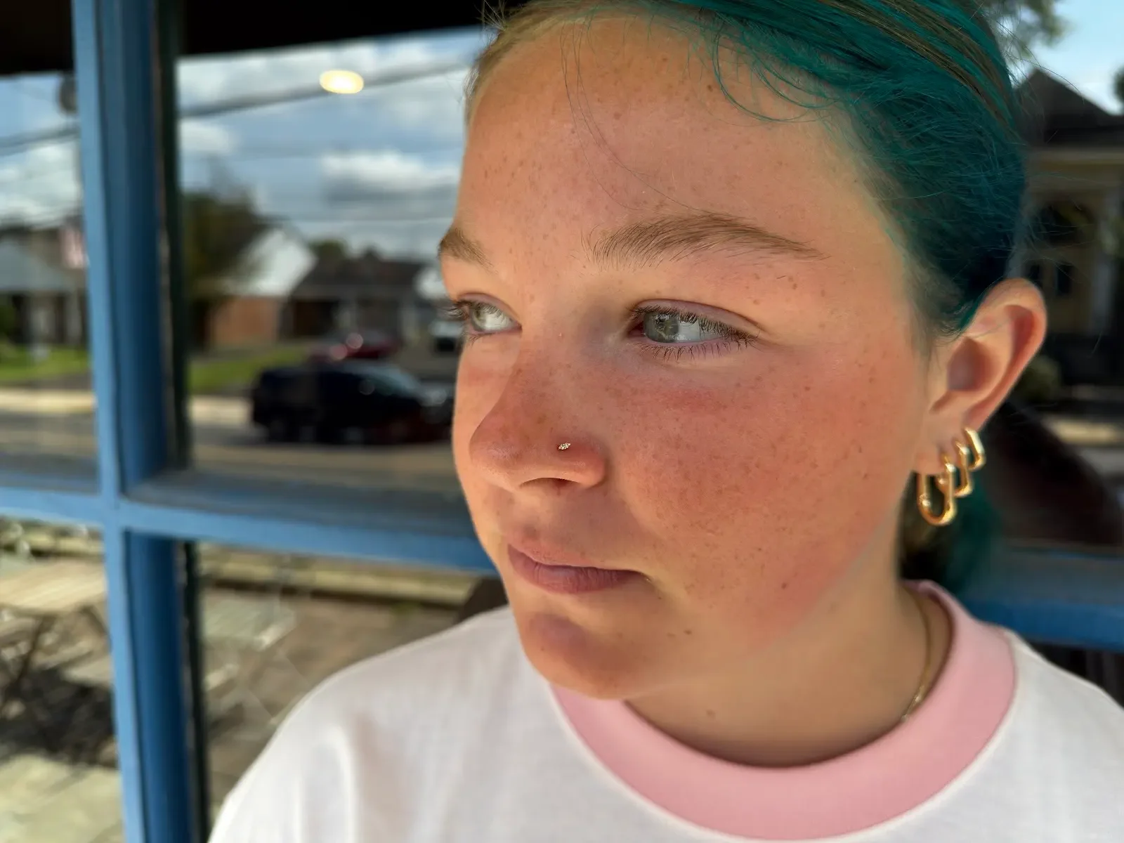 nostril piercing by Shannon Sanderson