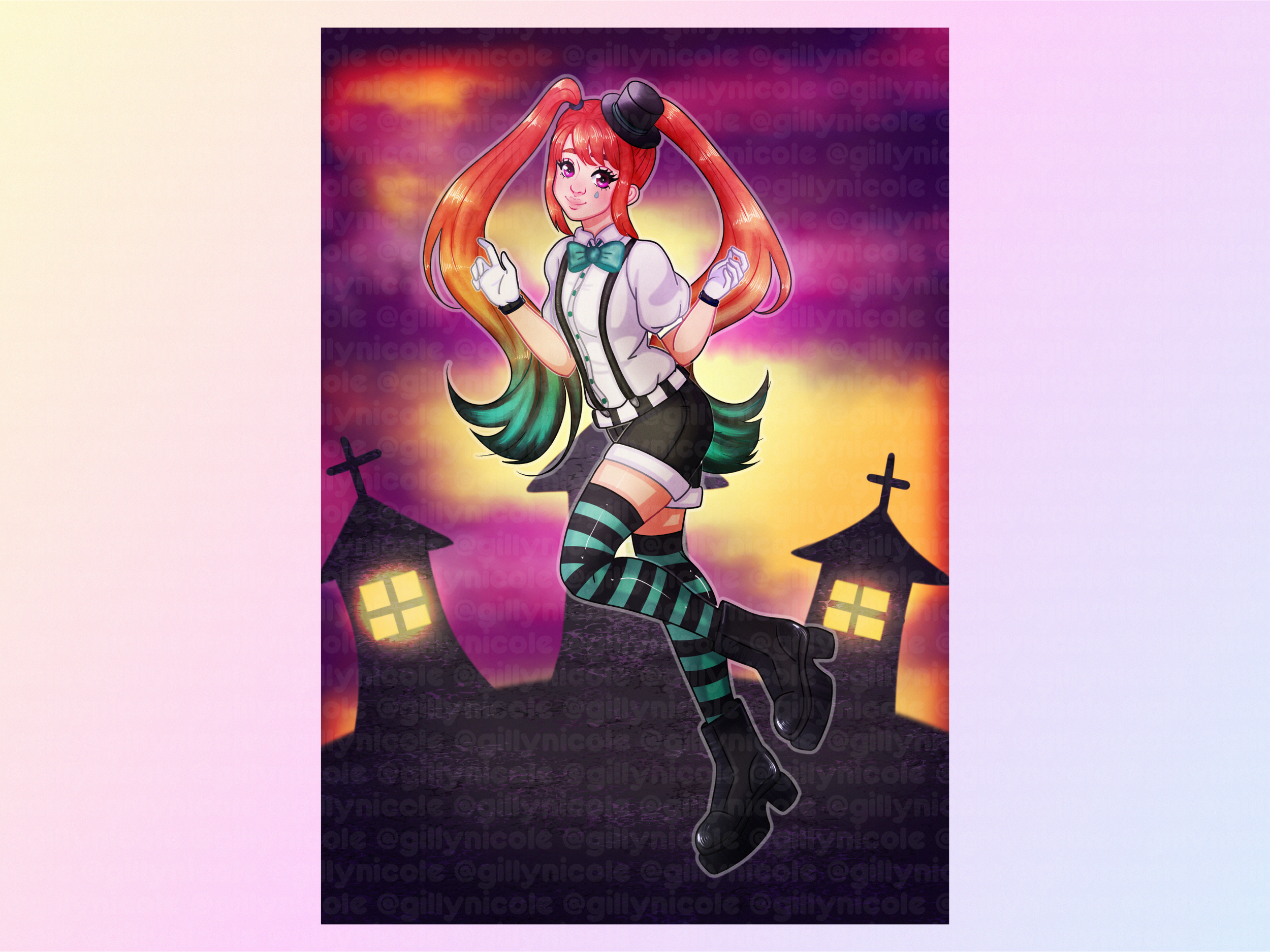 Mrs. Pumpkin Miku 5x7 Art Print