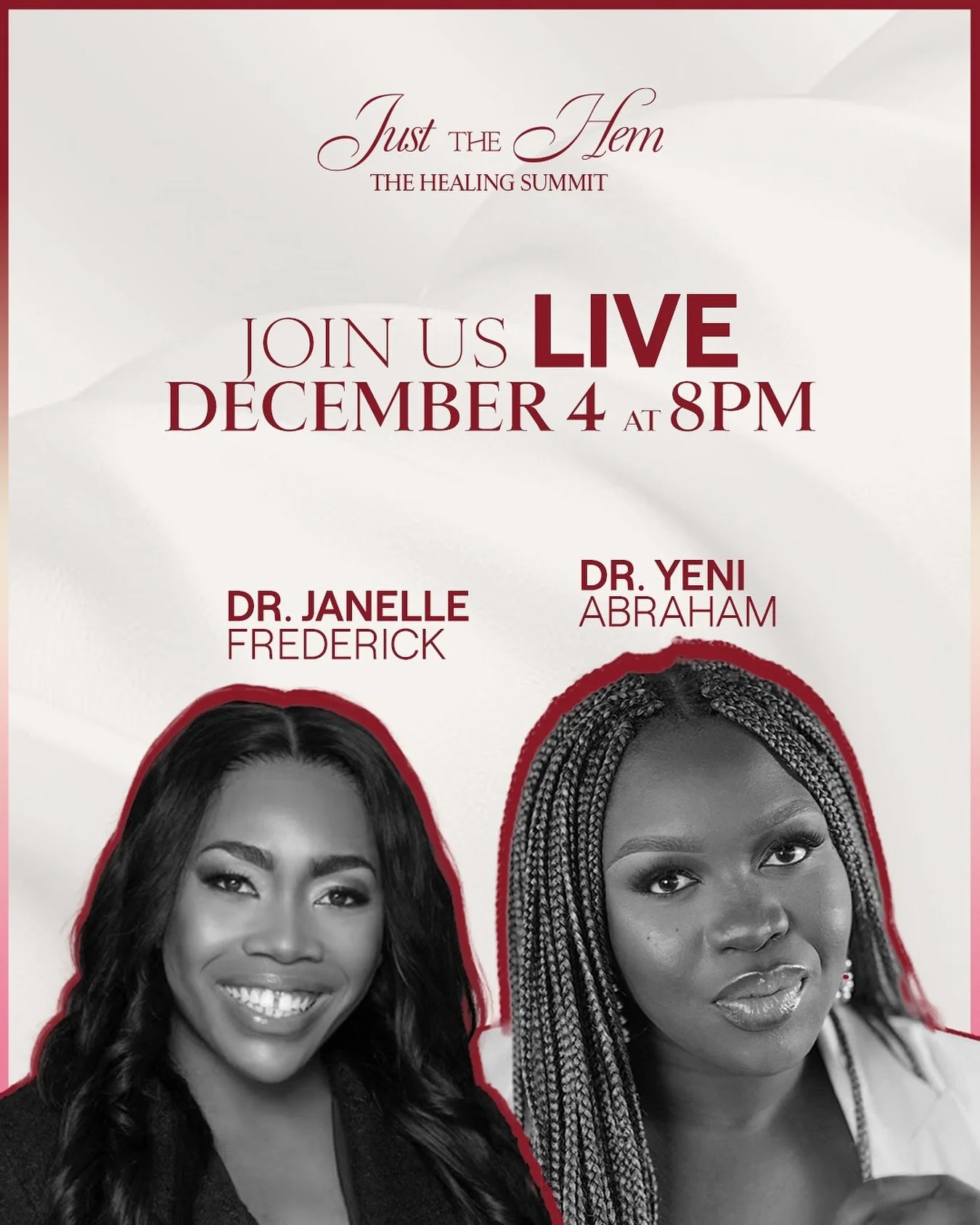 🎙️Join us here on instagram LIVE on Dec 4th at 8pm with @dryeni_ and @vaginarehabdoctor 

Set your reminders and see you next week! 🔔