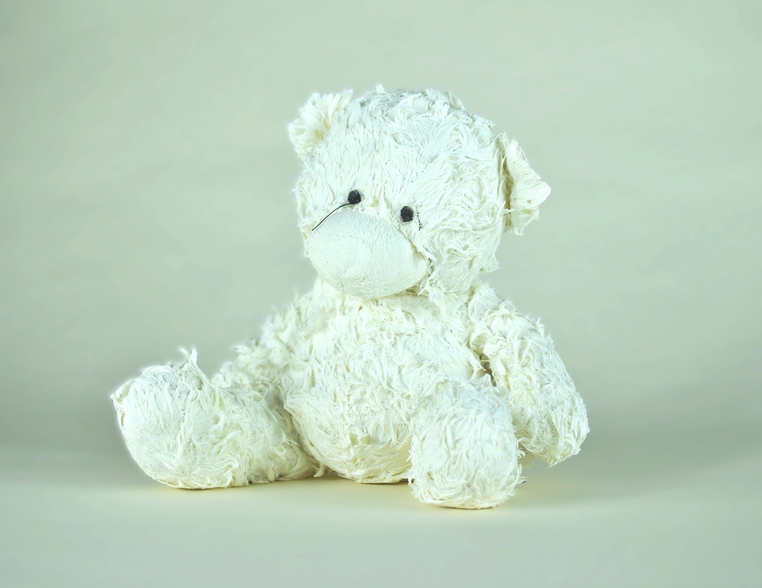 Zara Collins Teddy Porcelain, underglaze, thread 2024 Photo: Zara Collins