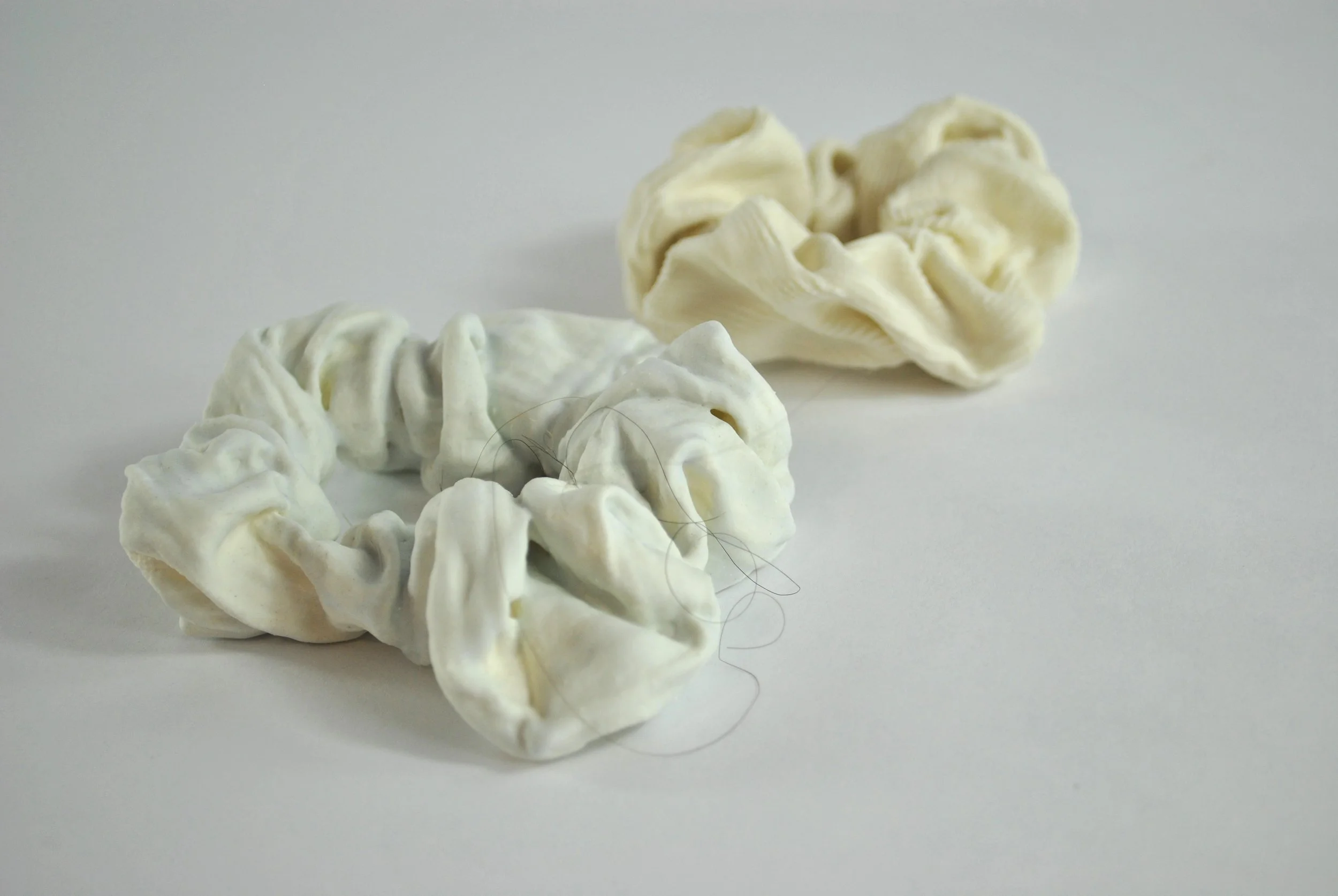 Zara Collins Aide-memoire Porcelain, Stoneware, human hair 2024
