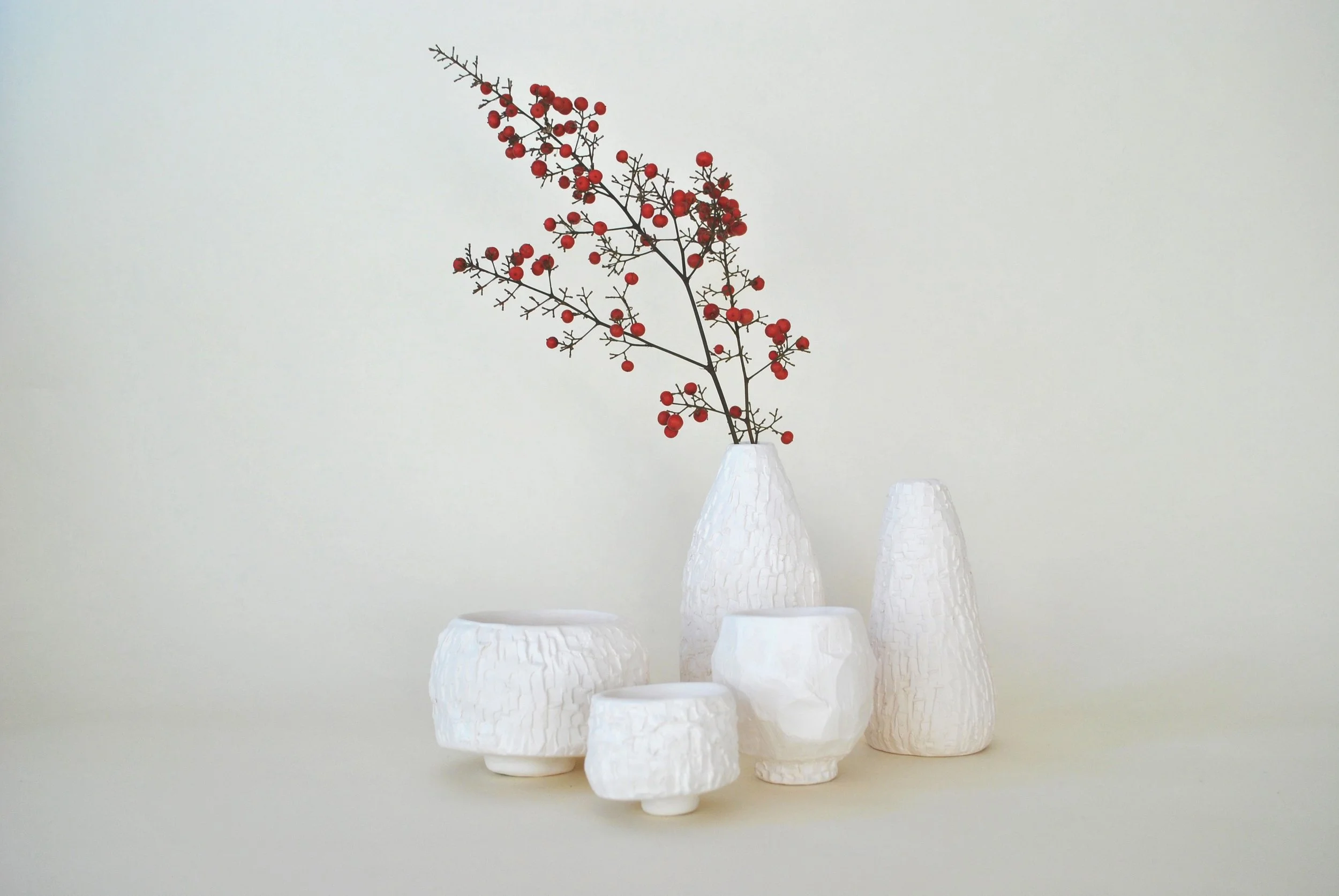 Zara Collins Pared Vessels 2020 Mid-fire Porcelain Photo: Zara Collins