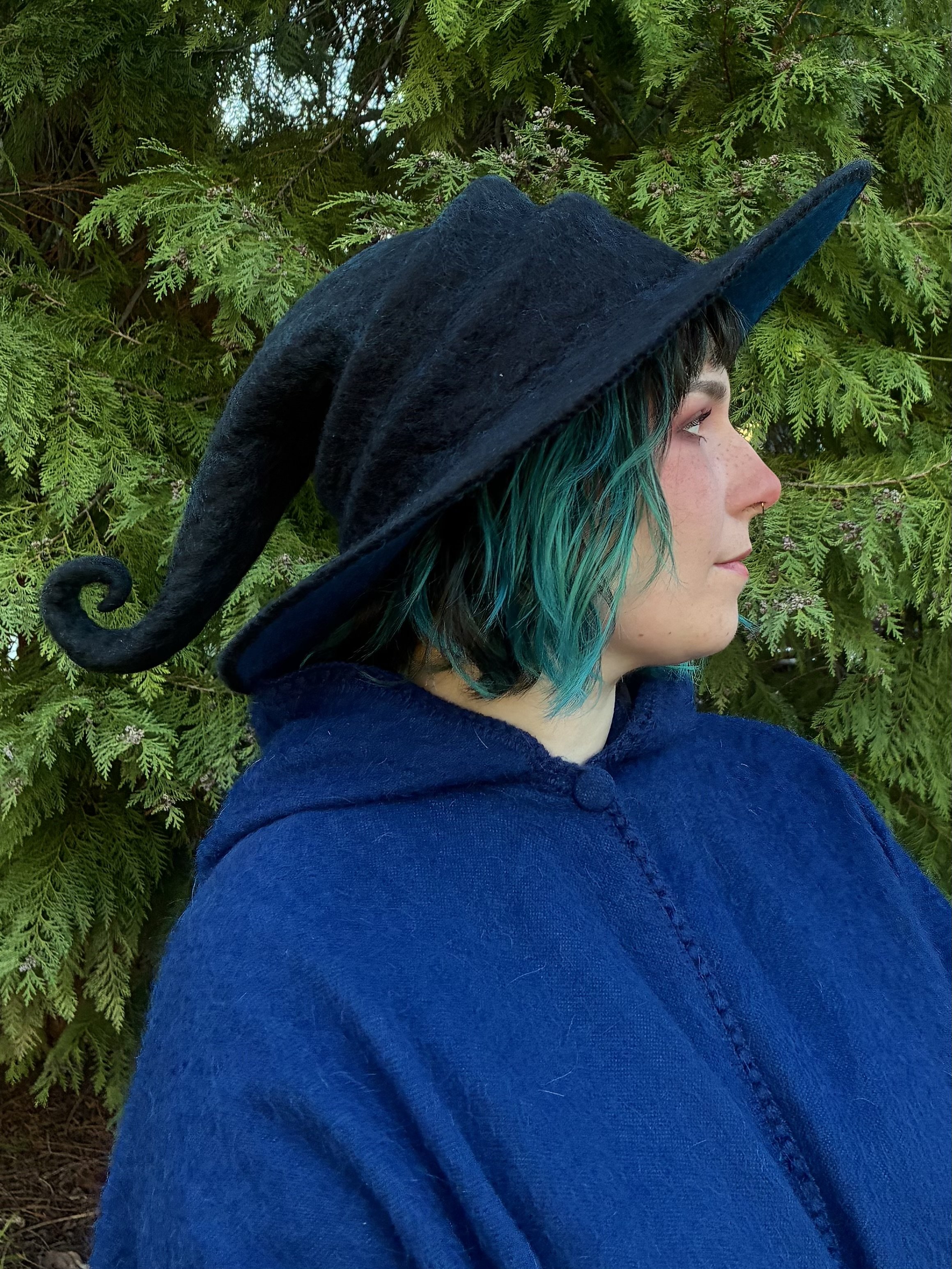 Charcoal/Blue Wizard Hat