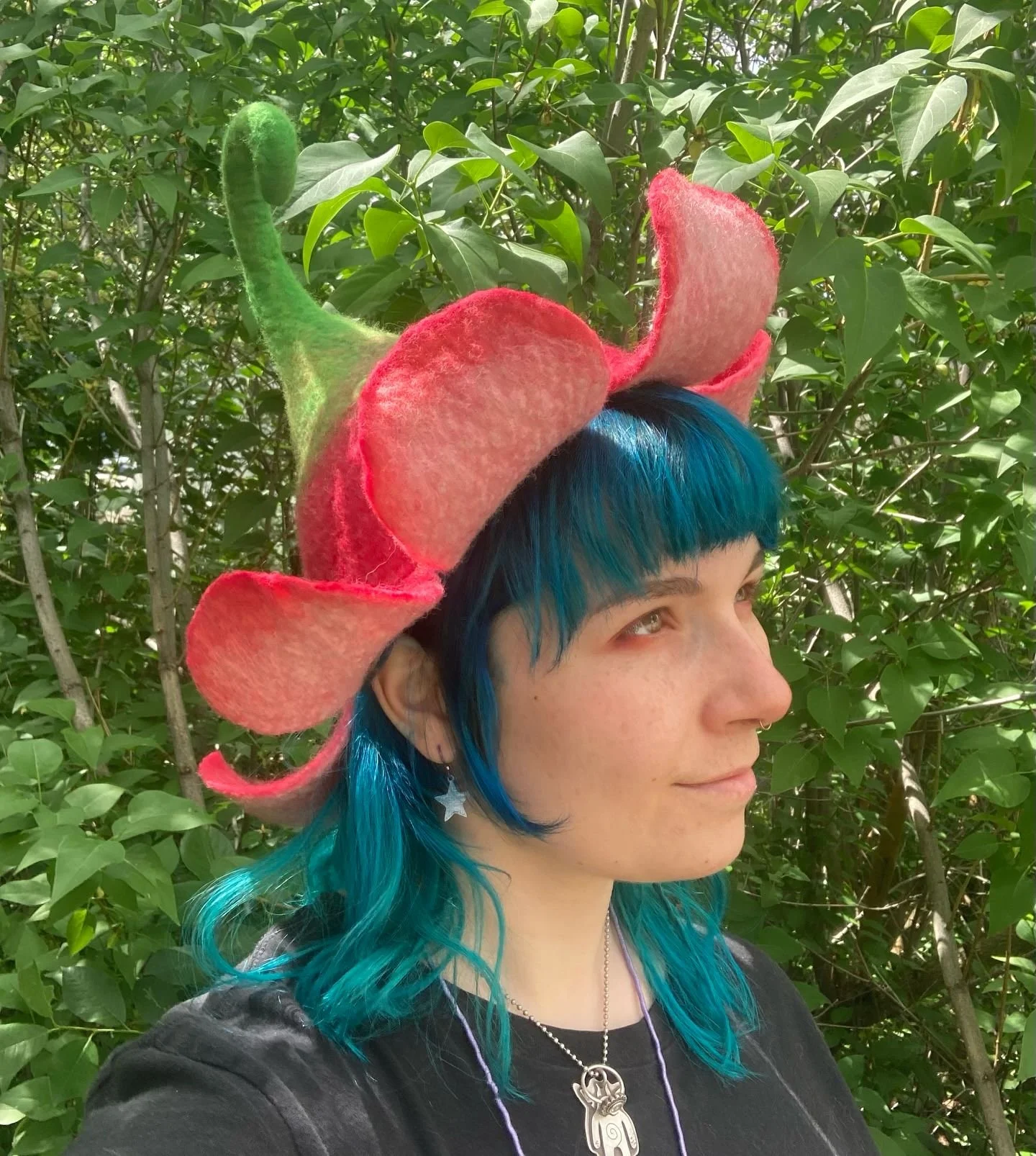 Hijinx Hattery Wool Flower Hat