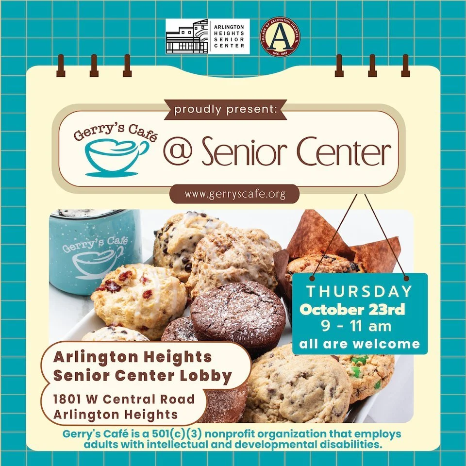 THIS MORNING, stop by Gerry's Cafe @ the Arlington Heights Senior Center! 🌟 We’ll be on the South Side of Arlington Heights from 9:00 am - 11:00 am for a delightful morning of your favorite coffee and treats - see you there!
#GerrysCafe #Popu