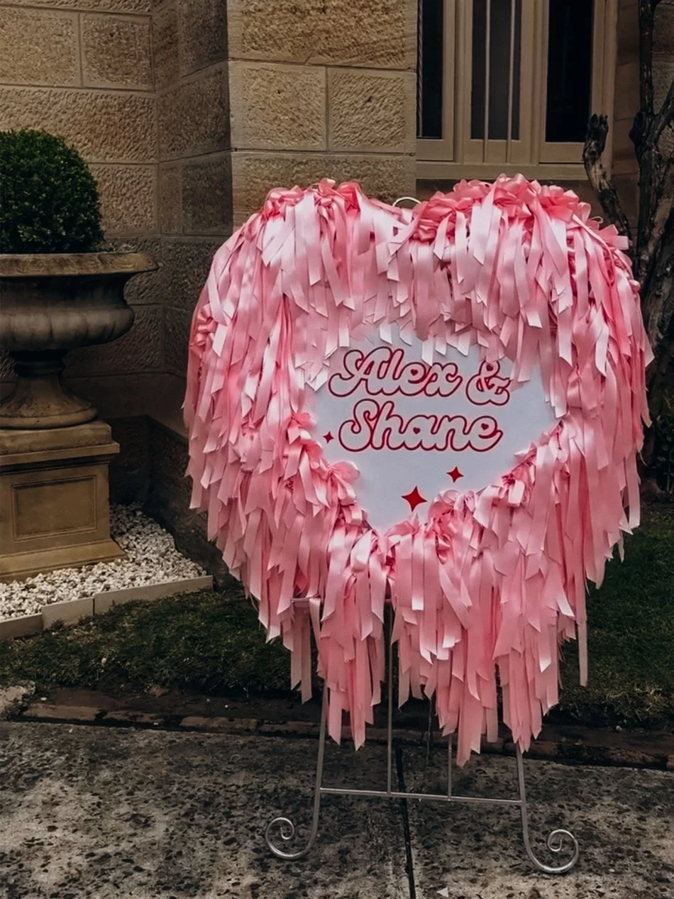 Pink Ribbon Bow Heart